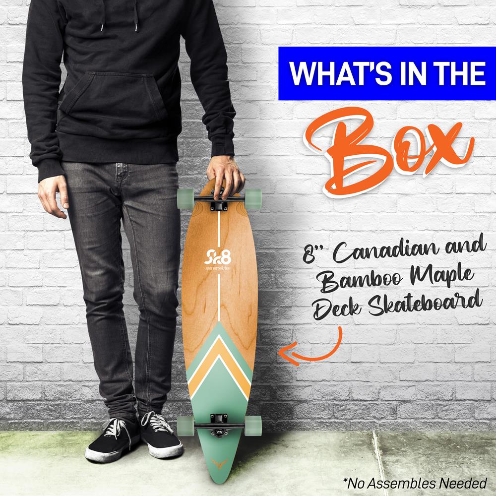 Premium Canadian Maple Deck Skateboard - Durable & Smooth Ride for Street & Park Skating | Perfect for Beginners & Pros
