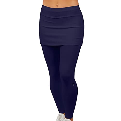 SOFIBELLA UV Protection Staples Warmer Skirt for Women - Navy Blue, Comfortable Stretchable Skirt for Outdoor Activities, Travel, and Work