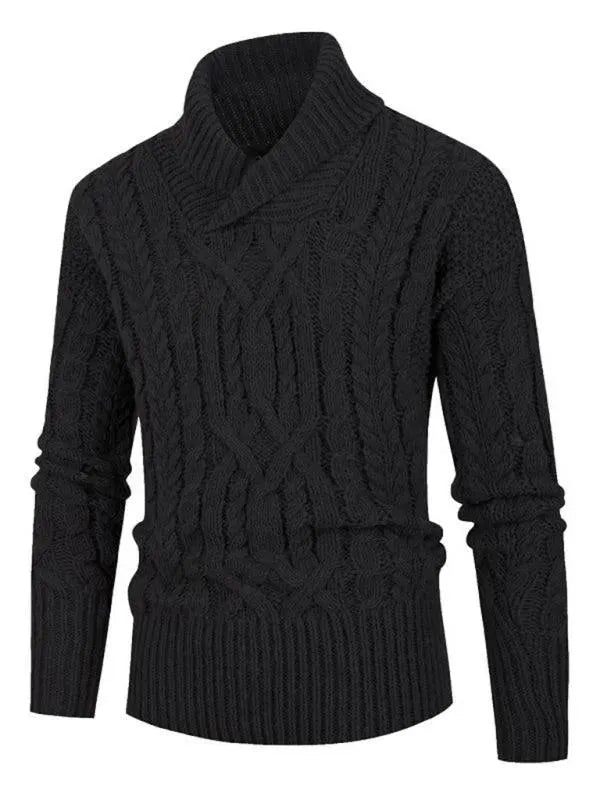 Men's Twist V-Neck Pullover Sweater - Soft & Stylish Knit Sweater for Casual Wear, Office, and Outdoor Activities