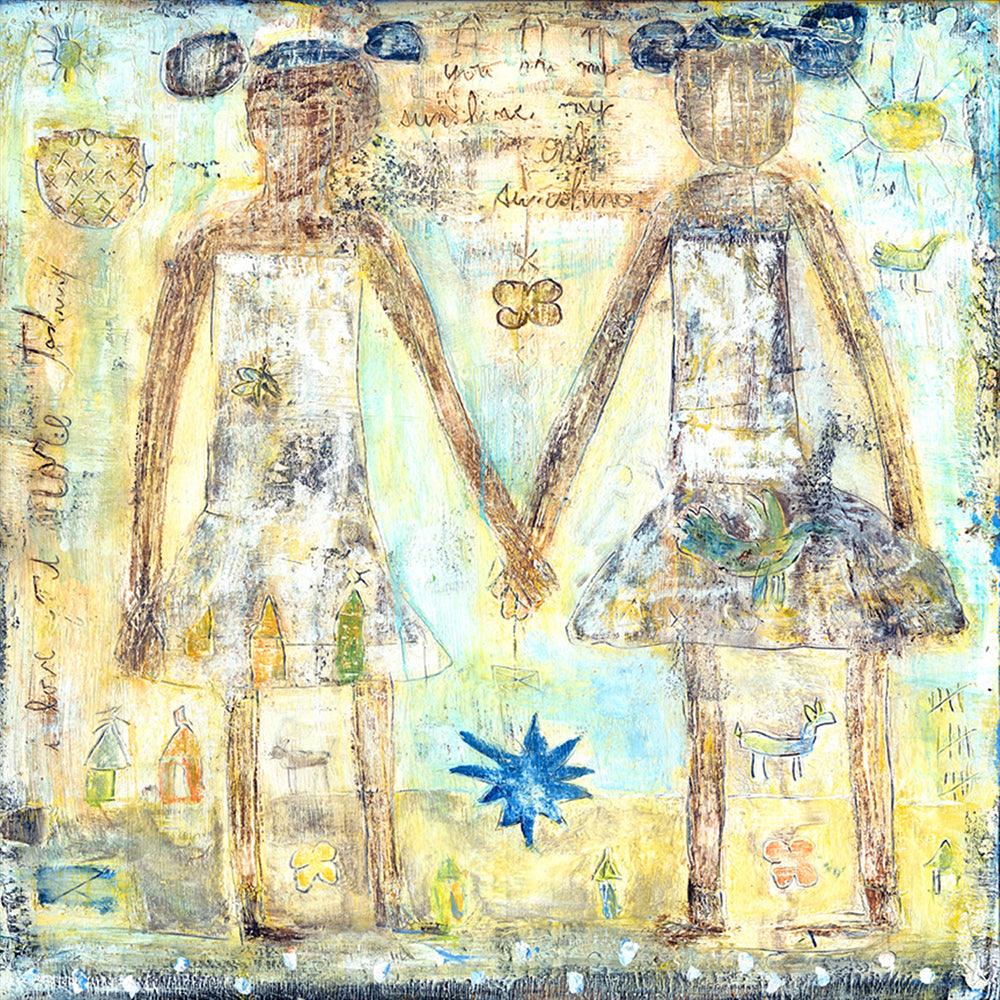 Sisters Art Print - Beautiful Sibling Wall Decor for Bedroom, Living Room & Nursery - Perfect Gift for Sisters, Family & Home Decor