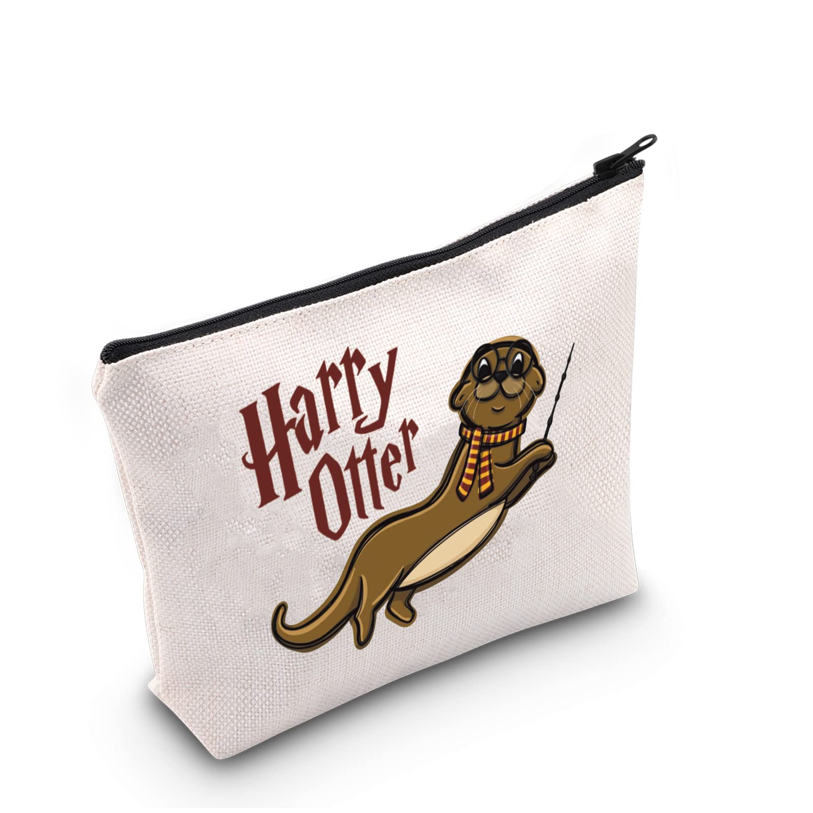 Harry Otter Makeup Bag - Waterproof Cosmetic Travel Pouch for Animal Lovers - Beach & Gym Use