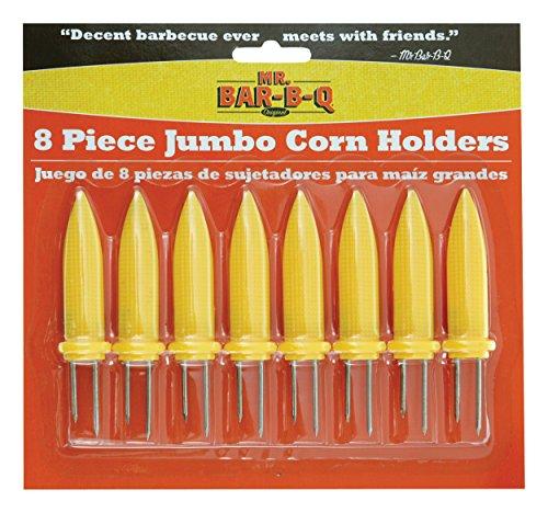 Chef Master Corn Cob Holders - 8 Pack Yellow Corn on the Cob Forks for BBQ, Picnics & Summer Parties - Perfect for Grilling, Camping & Outdoor Dining