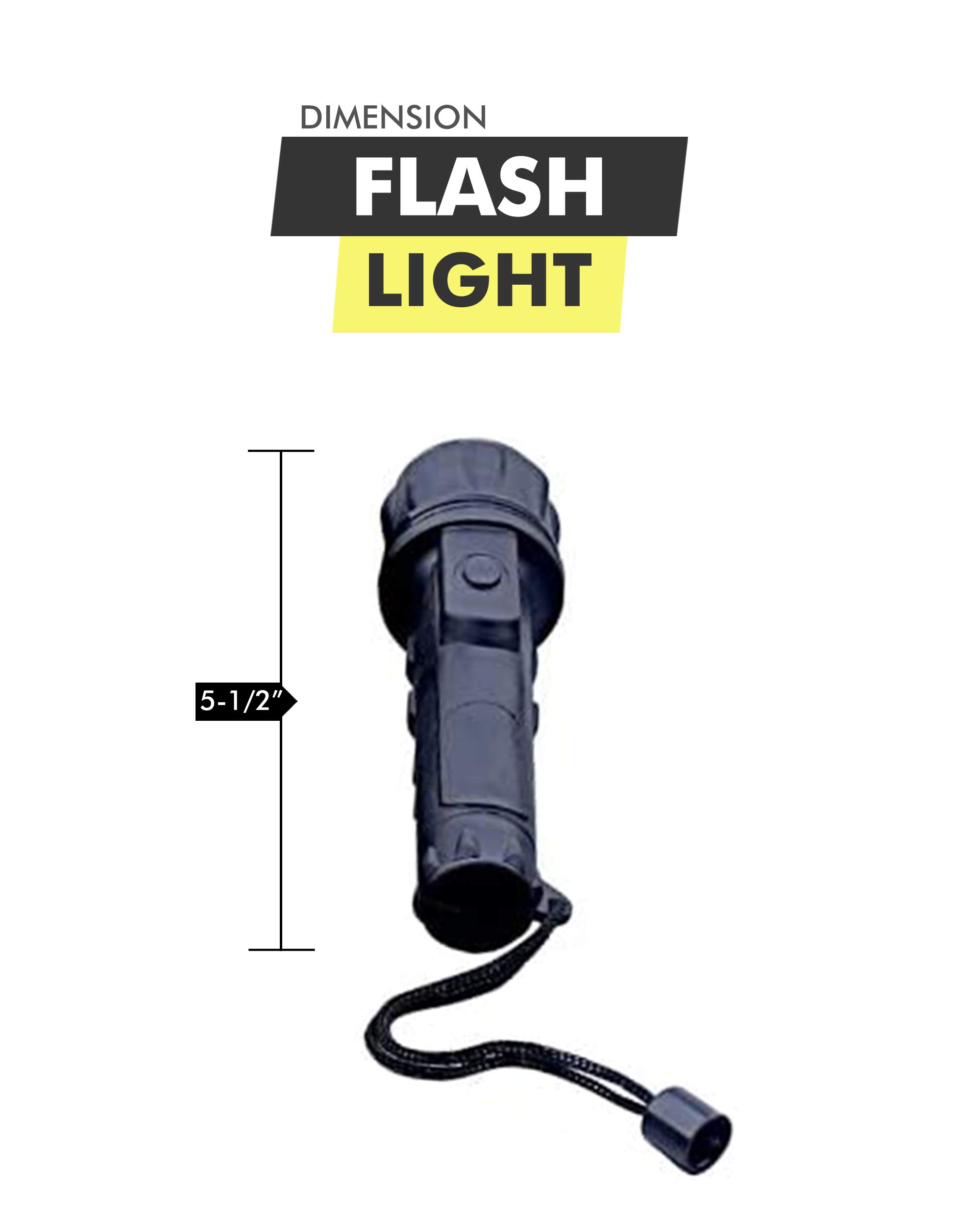 24-Pack LED Flashlights with 3 Bright Bulbs - Waterproof Rubberized Case & Wrist Strap - Easy On/Off Switch - Perfect for Camping, Emergencies & Home Use