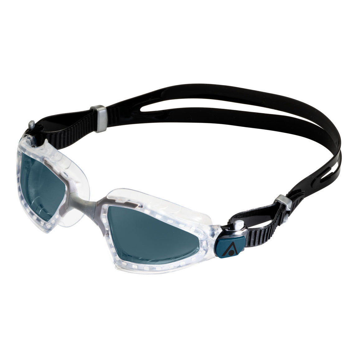Aqua Sphere Kayenne Pro A1 Swim Goggles with Smoke Lens & Transparent Grey Frame - Comfortable Anti-Fog Swimming Goggles for Competitive Training, Lap Swimming, and Open Water Swimming