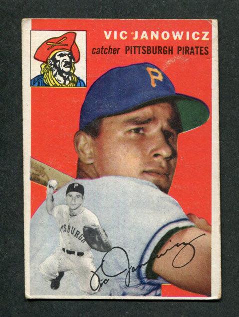 1954 Topps #16 Vic Janowicz Pittsburgh Pirates Baseball Card - Rare Vintage Collectible for Sports Memorabilia Enthusiasts - Perfect for Display, Gifts, and Investment