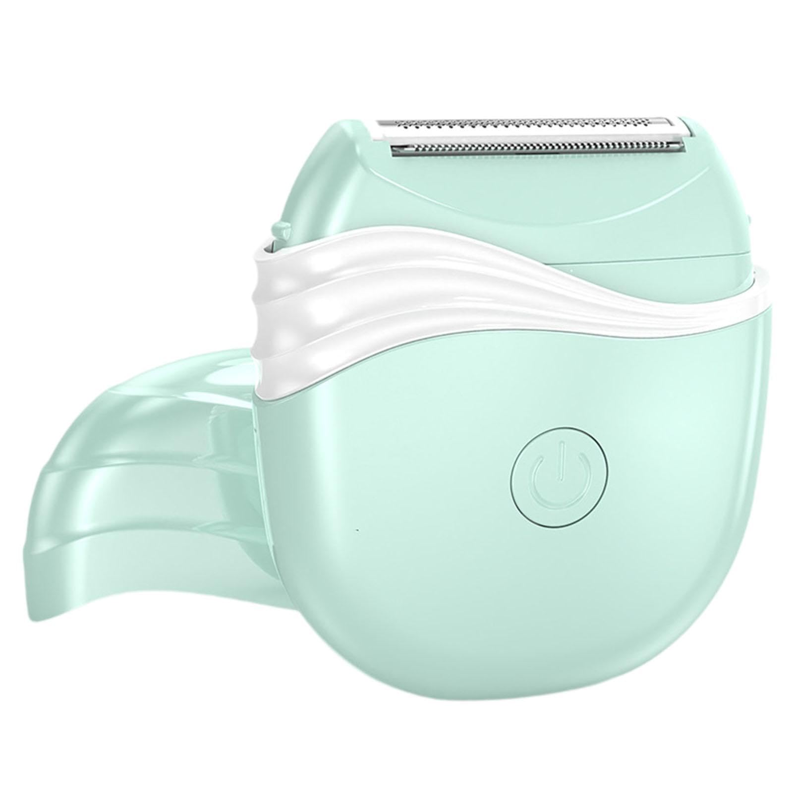 Electric Shaver for Women - Portable Bikini Trimmer & Body Groomer for Arms, Armpits, Legs - Compact Travel Razor with Green Design - Perfect for Home Use, Travel & Personal Grooming