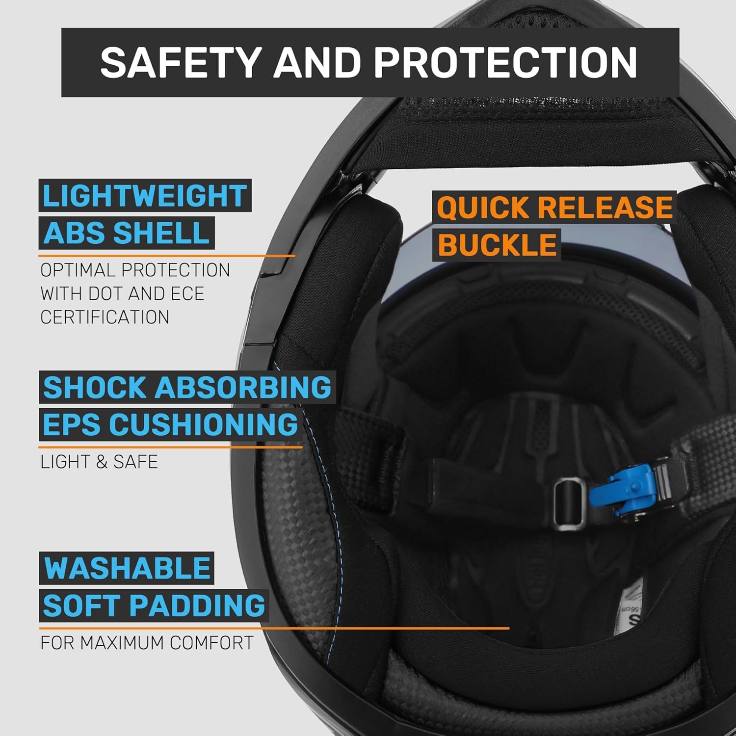 Westt Modular Motorcycle Helmet for Adults - DOT Approved Full Face Flip Up Motorbike & ATV Helmet with Dual Visor for Men & Women - Ideal for Street Riding, Commuting & Adventure Tours