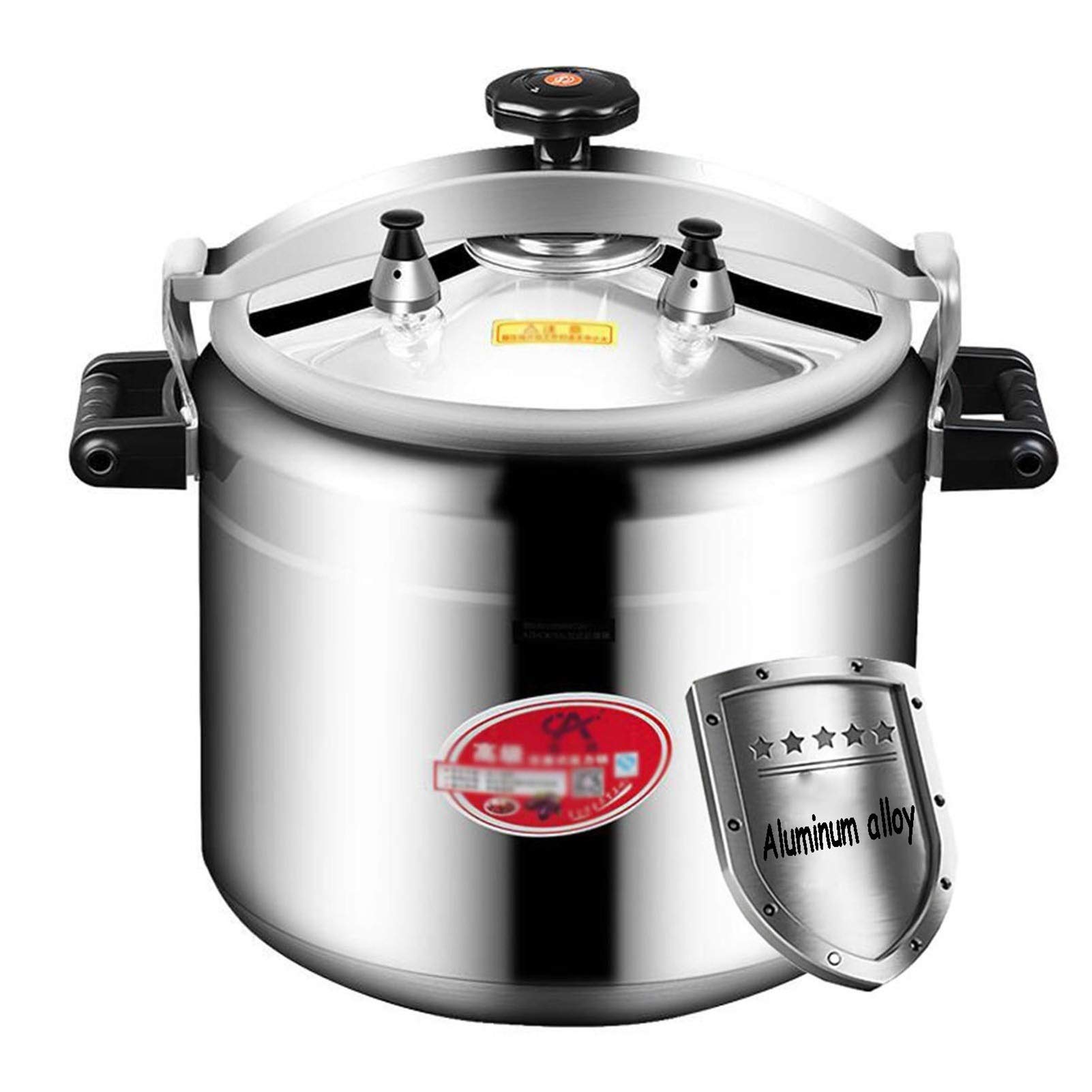 Commercial Aluminum Alloy Pressure Cooker - Explosion-Proof, Large Capacity (15-100L) for Gas Stoves - Extra Large Kitchen Cookware for Canteen, Hotel, Restaurant & School - Ideal for Cooking, Soup Making & Canning