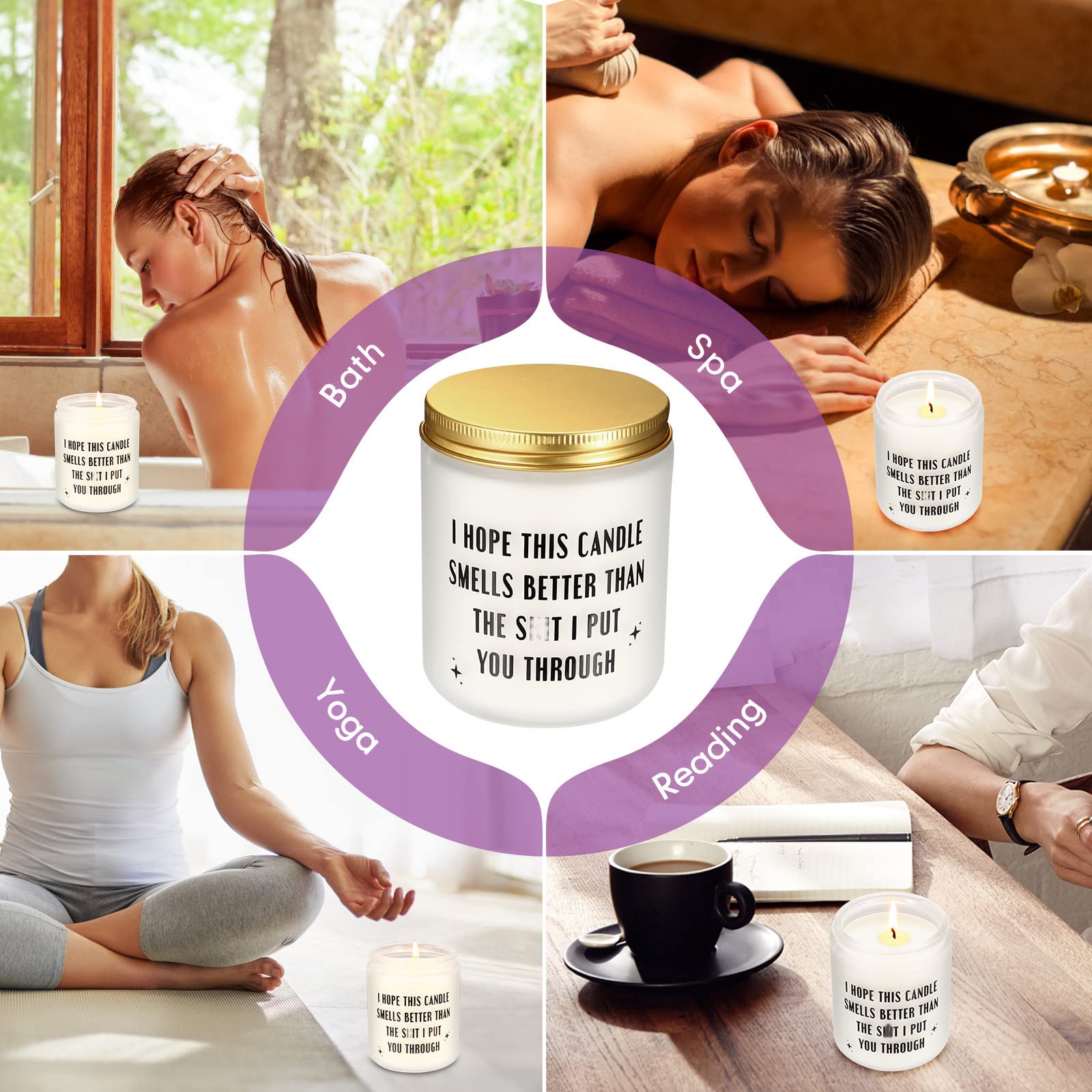Lavender Scented Candles - Best Birthday & Mother's Day Gift for Mom, Christmas Present from Daughter/Son/Husband | Relaxing Aromatherapy for Home, Spa & Meditation