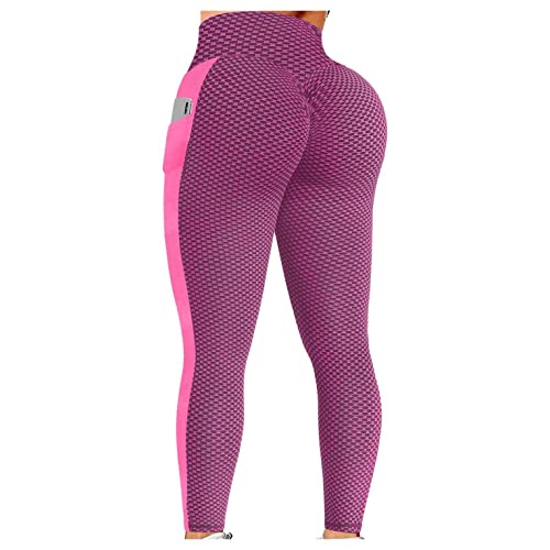 Coolbiz Women's High Waisted Leggings with Pockets - Butt Lifting & Tummy Control Workout Yoga Running Pants - Perfect for Gym, Lounge & Everyday Wear