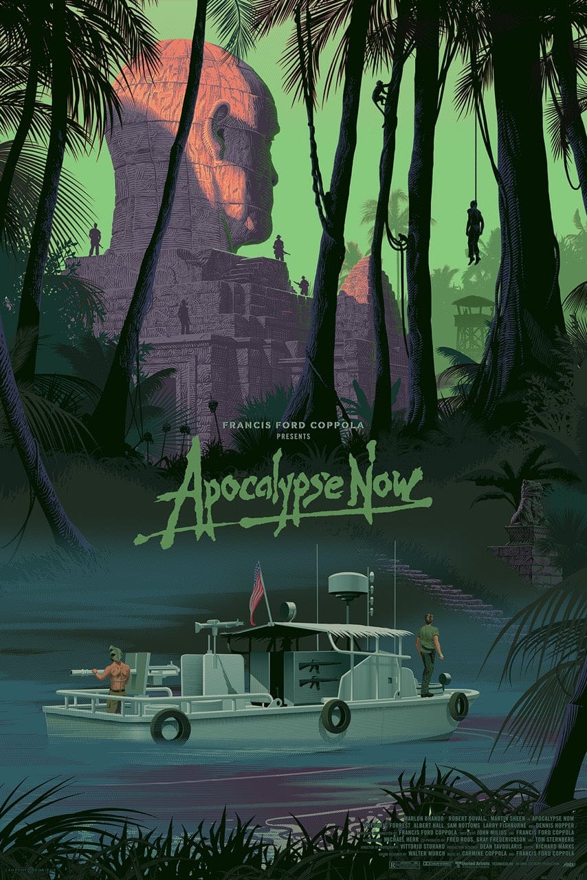Apocalypse Now Jungle Variant Movie Poster - Vintage War Film Wall Art for Home Theater & Man Cave Decor