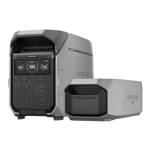 EcoFlow DELTA Pro 3 Portable Power Station with Extra Battery | 3600Wh Solar Generator for Home Backup, Camping & Outdoor Adventures | Fast Charging, Expandable Capacity