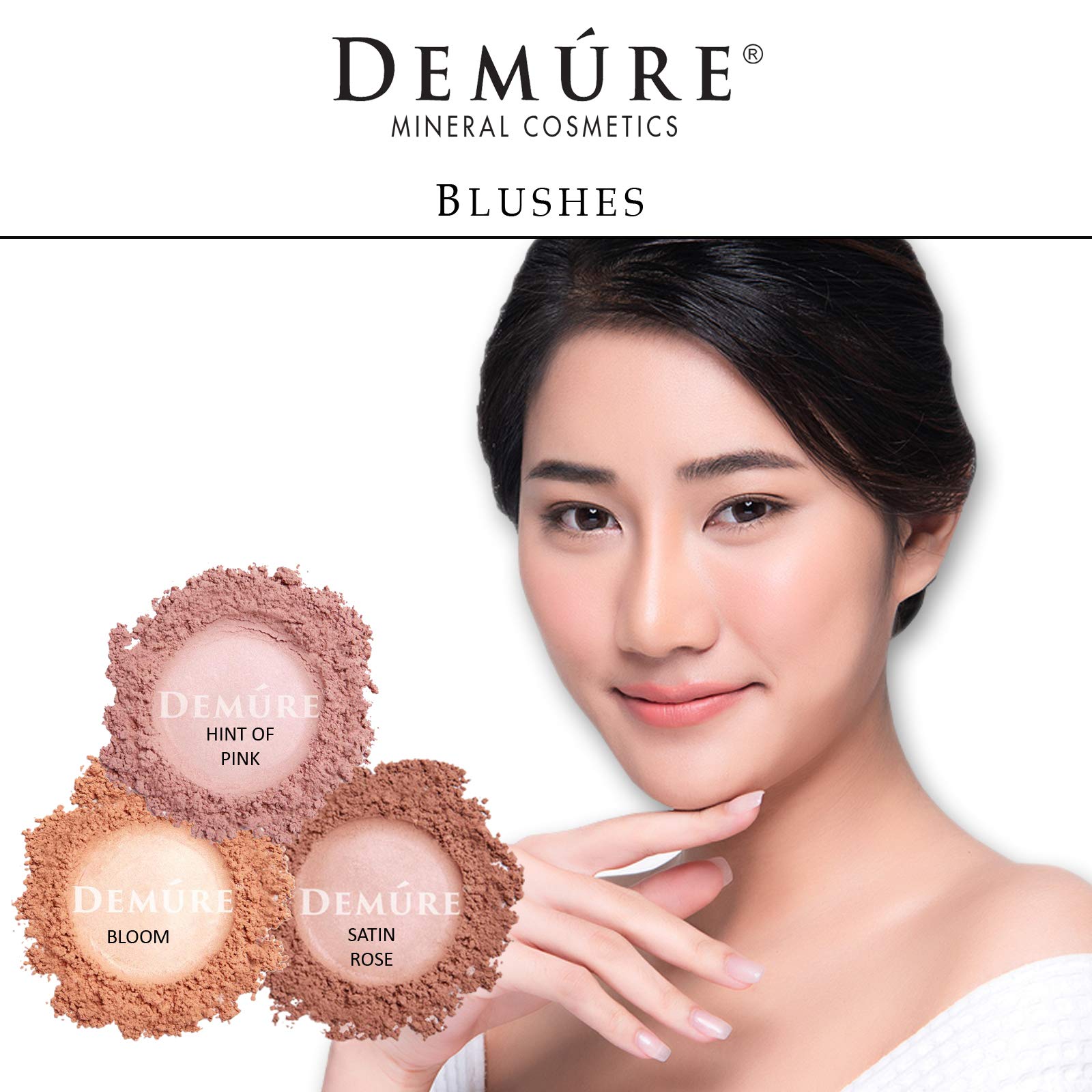 Demure Satin Rose Mineral Blush - Natural Loose Powder Makeup, Cruelty-Free & Professional Grade | Perfect for Everyday Wear & Special Occasions