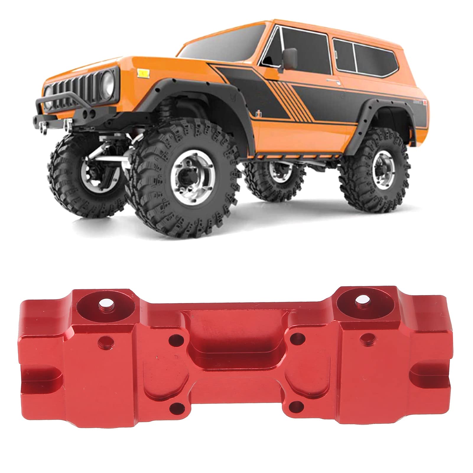 VGEBY Aluminum Alloy RC Car Front Rear Bumper Mount & Servo Bracket - Compatible with GEN8 1/10 Scale RC Crawler (Red) - Perfect for Off-Road Crawling & RC Car Upgrades