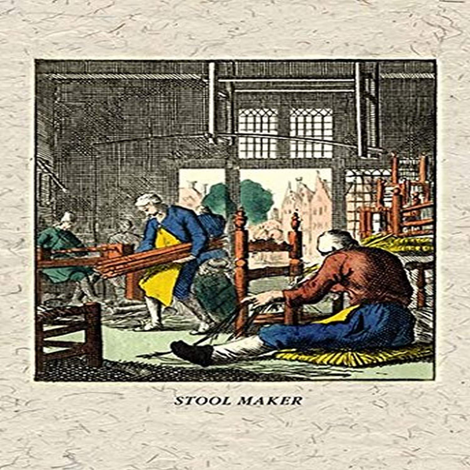 Buyenlarge 'Stool Maker' Vintage Paper Poster - 20x30 Inches - Perfect for Home Decor, Office Wall Art & Gift Ideas