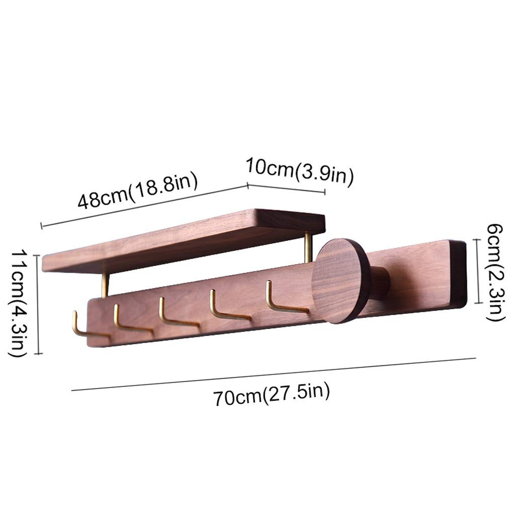 Wall-Mounted Coat Rack Organizer - Space-Saving Entryway Hooks for Coats, Hats & Umbrellas