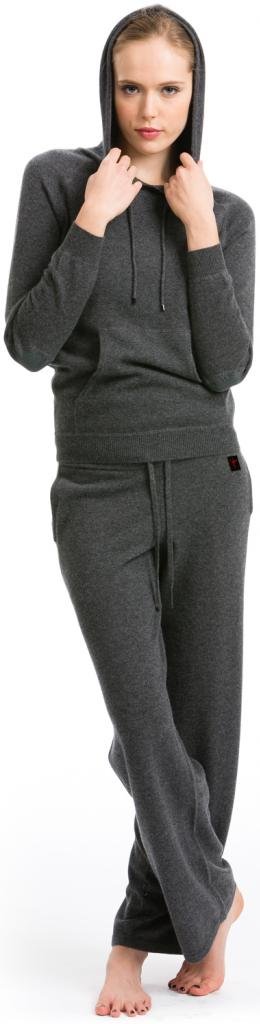 Women's 100% Cashmere Lounge Pants with Drawstring Waist & Side Pockets - Ultra Soft Hand-Knitted Comfort for Home Relaxation, Yoga & Travel