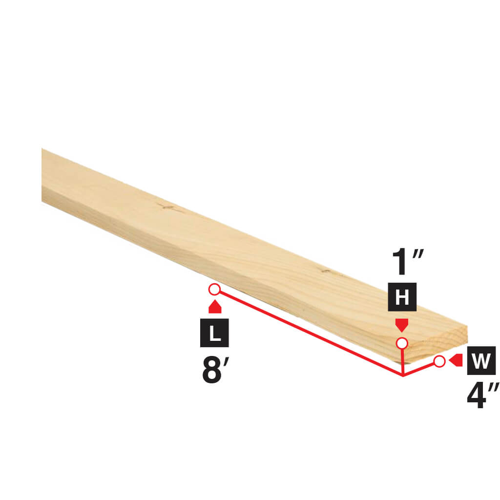 1 in. x 4 in. x 8 ft. Premium Spruce Lumber - Perfect for DIY Projects, Home Renovation & Woodworking Crafts