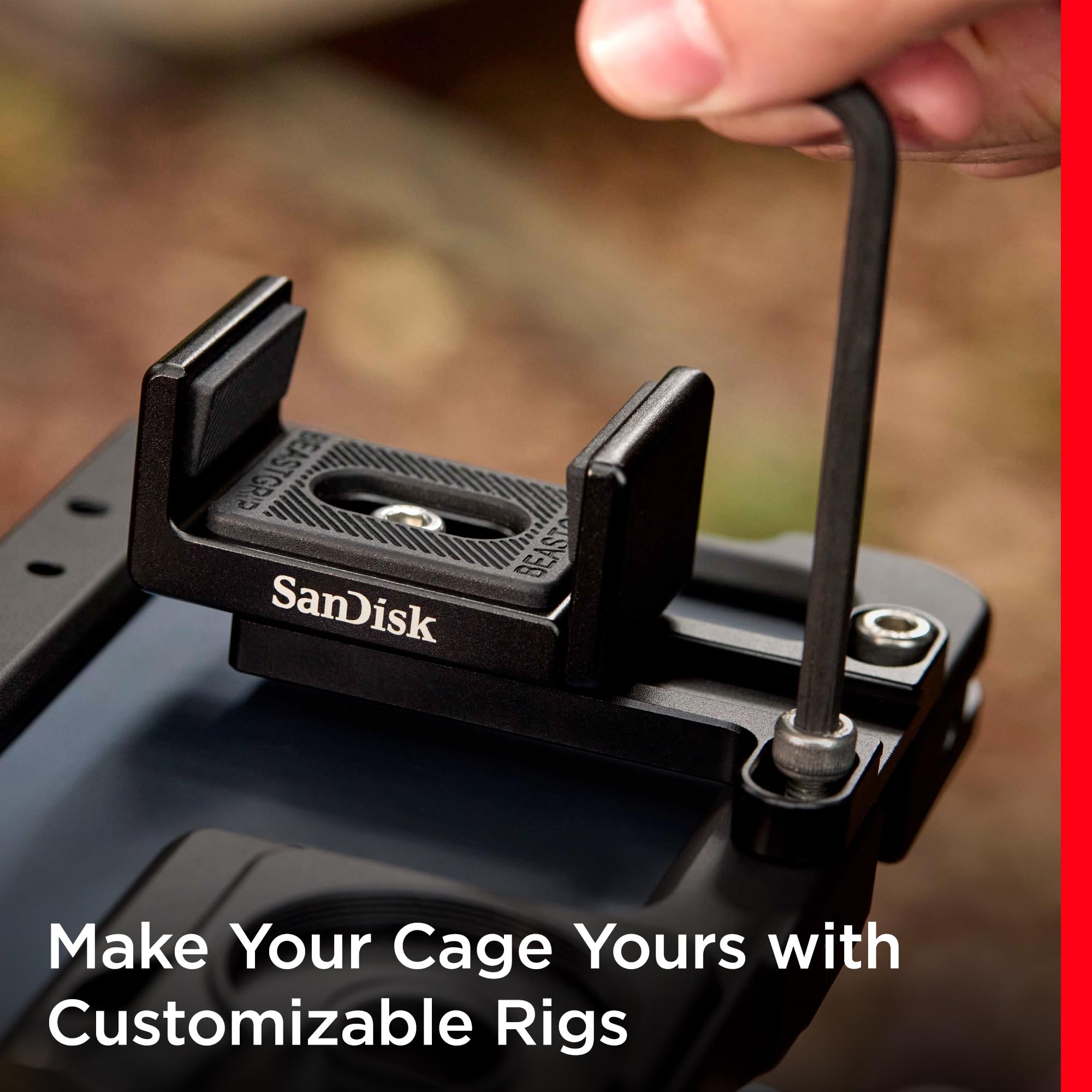 BEASTGRIP x SanDisk Beastcage iPhone 15 Pro Max Creator Kit - iPhone 15 Pro Max Cage, Handle & SSD Mount - Professional Video Rig for Filmmaking, Vlogging & Content Creation - Perfect for YouTube, TikTok & Social Media Videos
