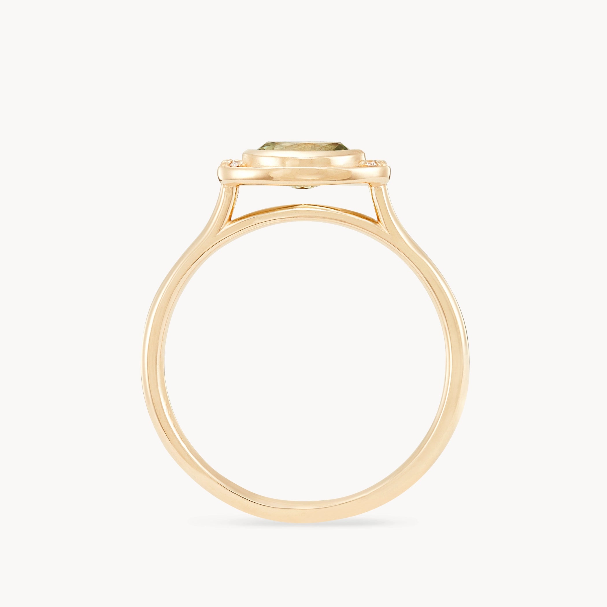 14K Yellow Gold Oval Sapphire Ring - Heart's Eternal Flame Unique Jewelry for Women | Perfect for Anniversaries, Engagements & Special Occasions