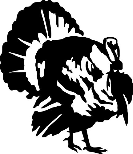 Express Yourself Strutting Tom Wall Decal - Black XL Turkey Decoration - Upland Game Bird Collection for Home & Office Decor