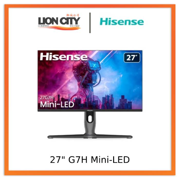 Hisense 27G7H 27-inch AM Driving Mini LED Gaming Monitor - 144Hz Refresh Rate, 1ms Response Time for PC & Console Gaming | Perfect for Esports, FPS & Racing Games