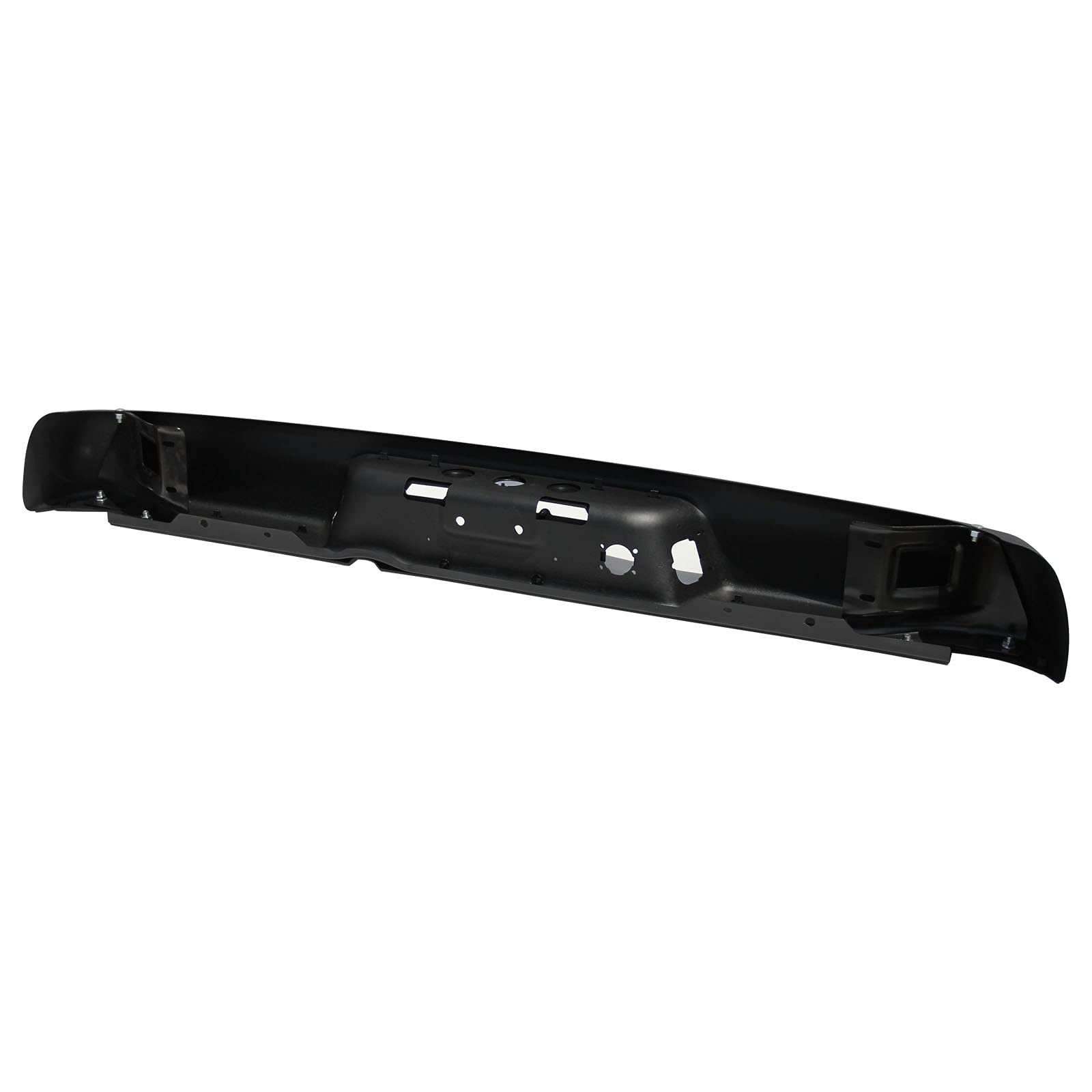 Black Steel Rear Step Bumper with Brackets for Dodge Ram 1500/2500/3500 HD (2004-2008) - Heavy Duty Truck Accessory for Off-Roading & Towing