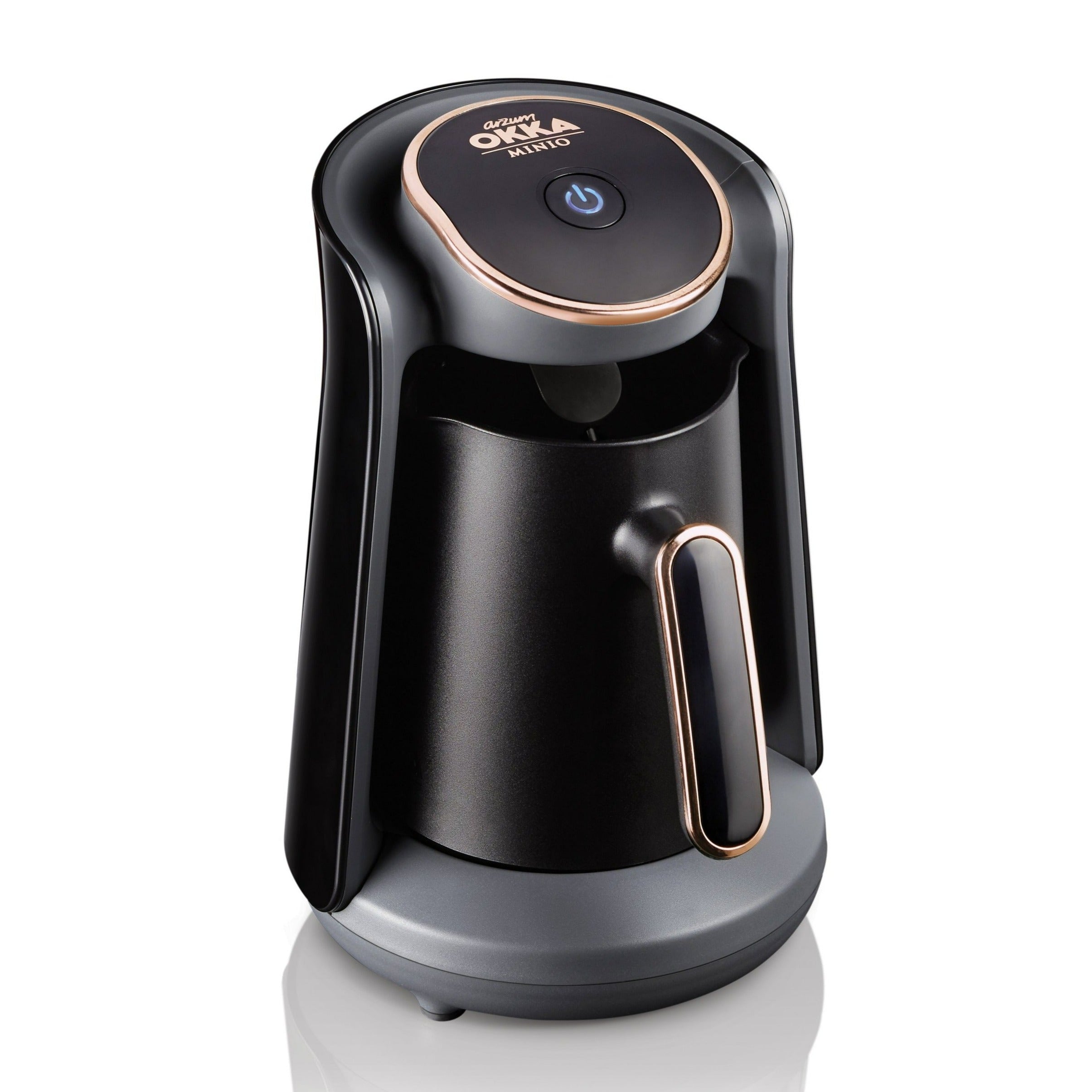 Arzum Okka Minio Automatic Turkish Coffee Maker - Electric Stovetop Brewer with Traditional Design, Black/Gold Finish - Perfect for Home, Office & Gift Giving