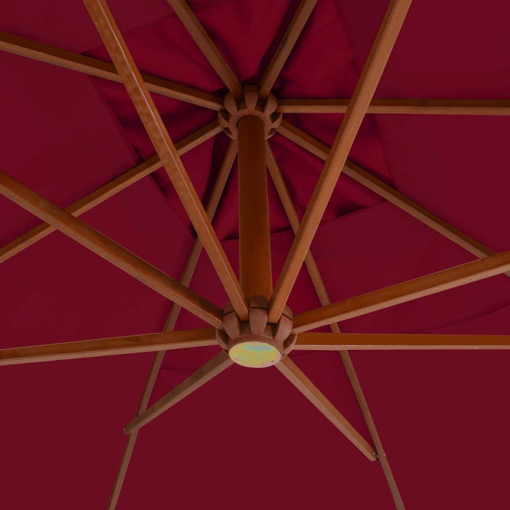 Premium Cantilever Umbrella with Solid Wood Pole - 157.5