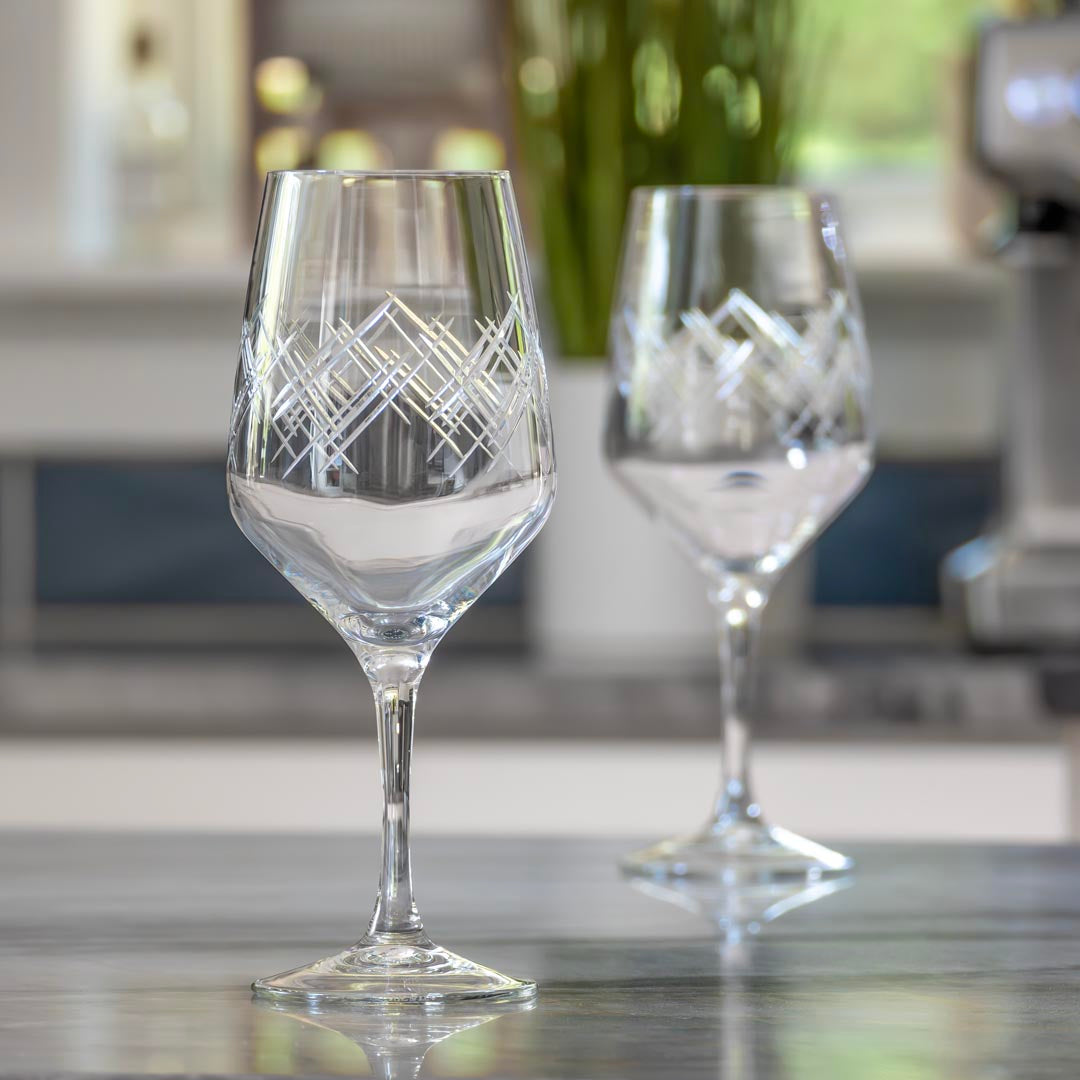 Premium Argyle 19.5oz All-Purpose Wine Glasses Set of 12 - Perfect for Red Wine, White Wine, Cocktails & Entertaining - Durable Crystal Clear Glassware for Parties, Weddings & Home Bar Use