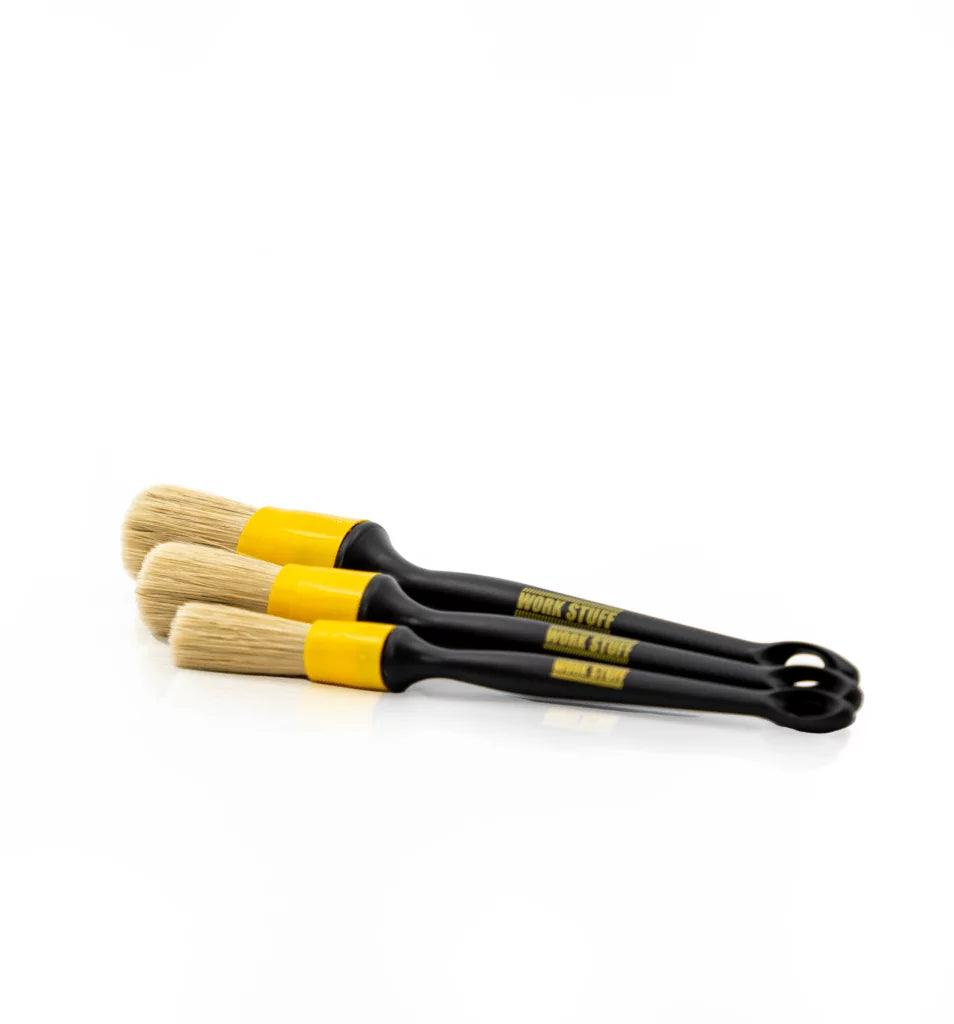 WORK STUFF Short Detailing Brush - Premium Car Detailing Tool for Interior Cleaning, Dashboard, Vents & Tight Spaces - Perfect for Auto Enthusiasts & Professional Detailing