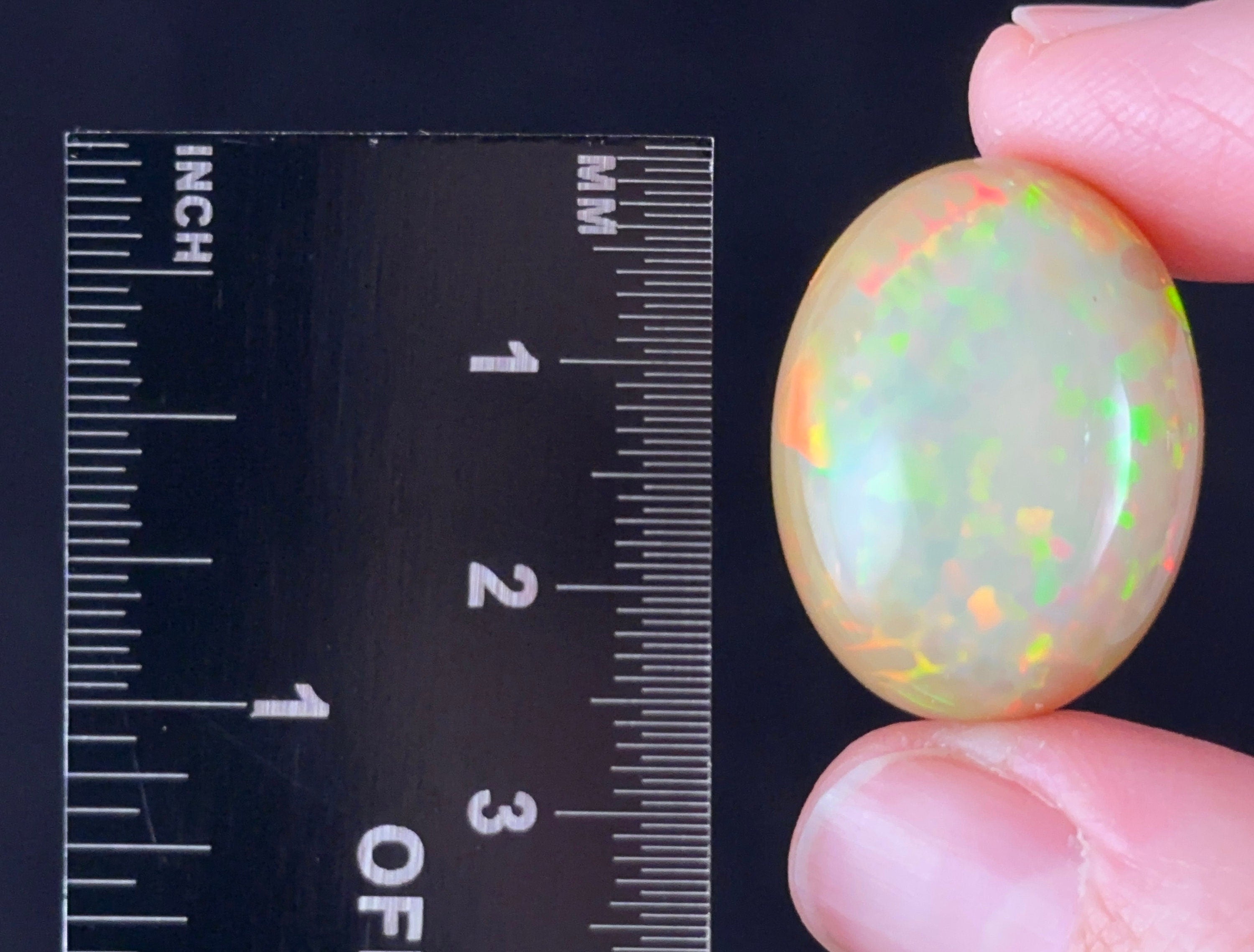 Natural Welo Opal Cabochon Oval - Premium Gemstone for Jewelry Making (54323) | Handcrafted Pendants, Rings & DIY Beading Projects