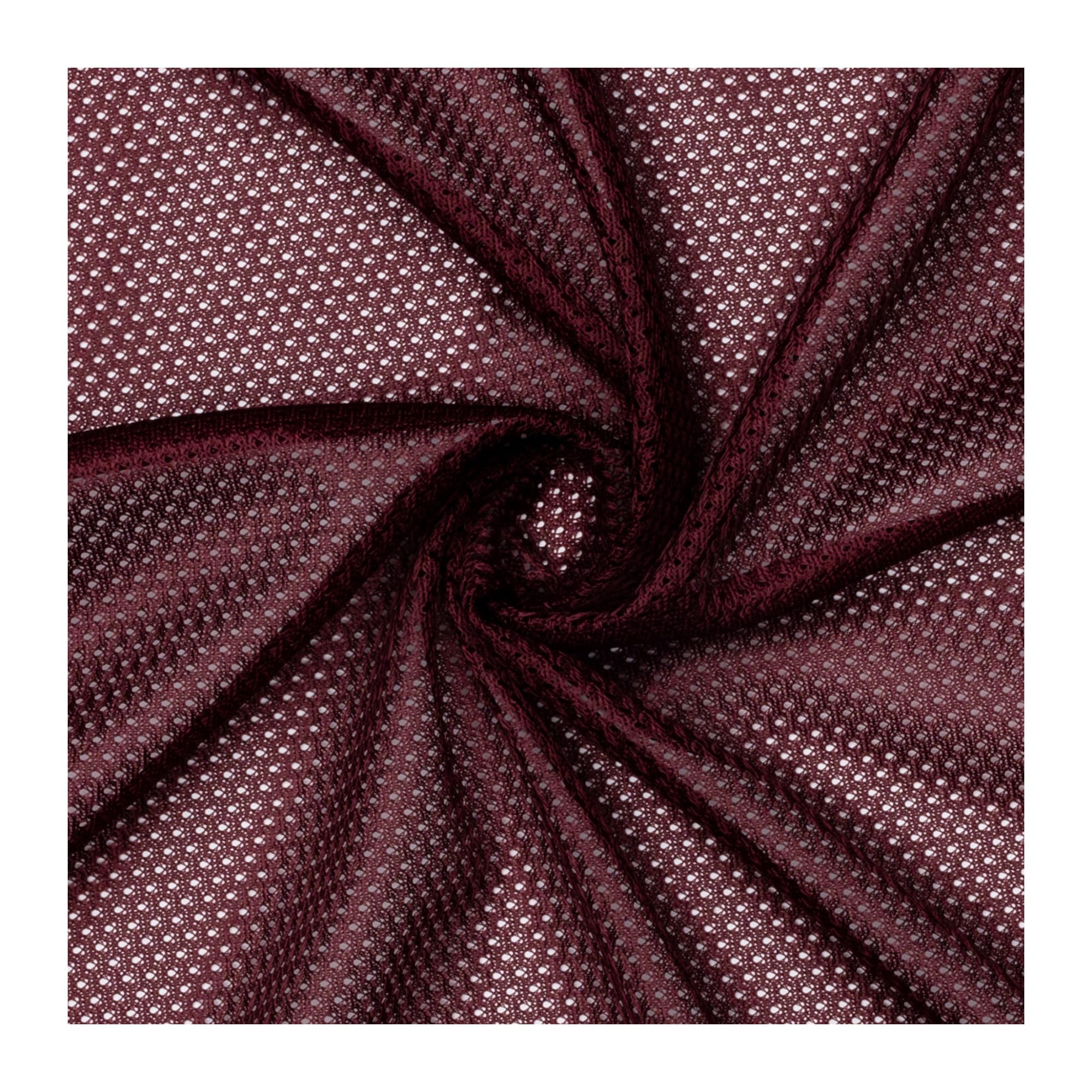 Pico Textiles 4 Yards Bolt - Premium Maroon Polyester Micro Mesh Jersey Fabric - 60