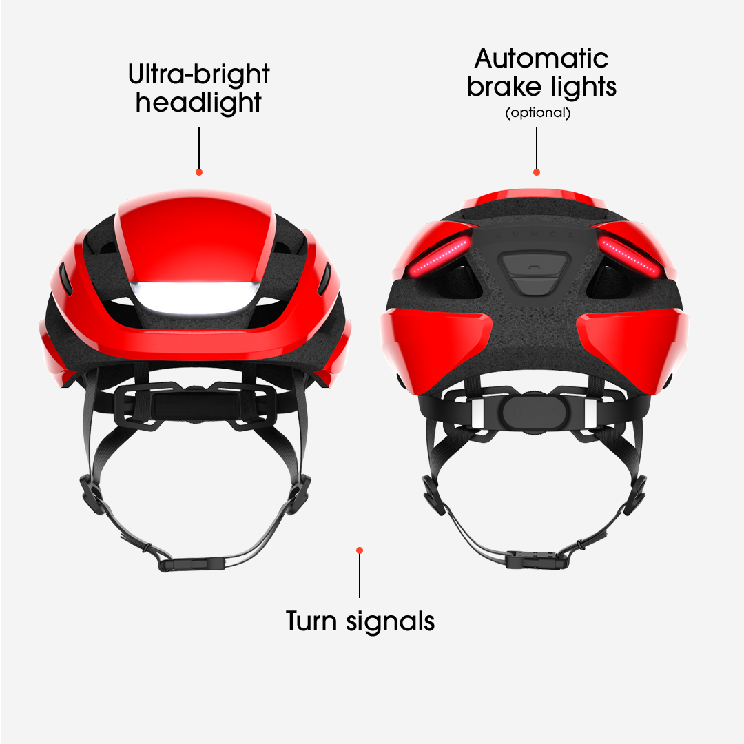 Lumos Ultra Smart Bike Helmet with LED Lights - High Visibility, USB Rechargeable, Lightweight & Durable for Night Cycling, Commuting & Urban Safety
