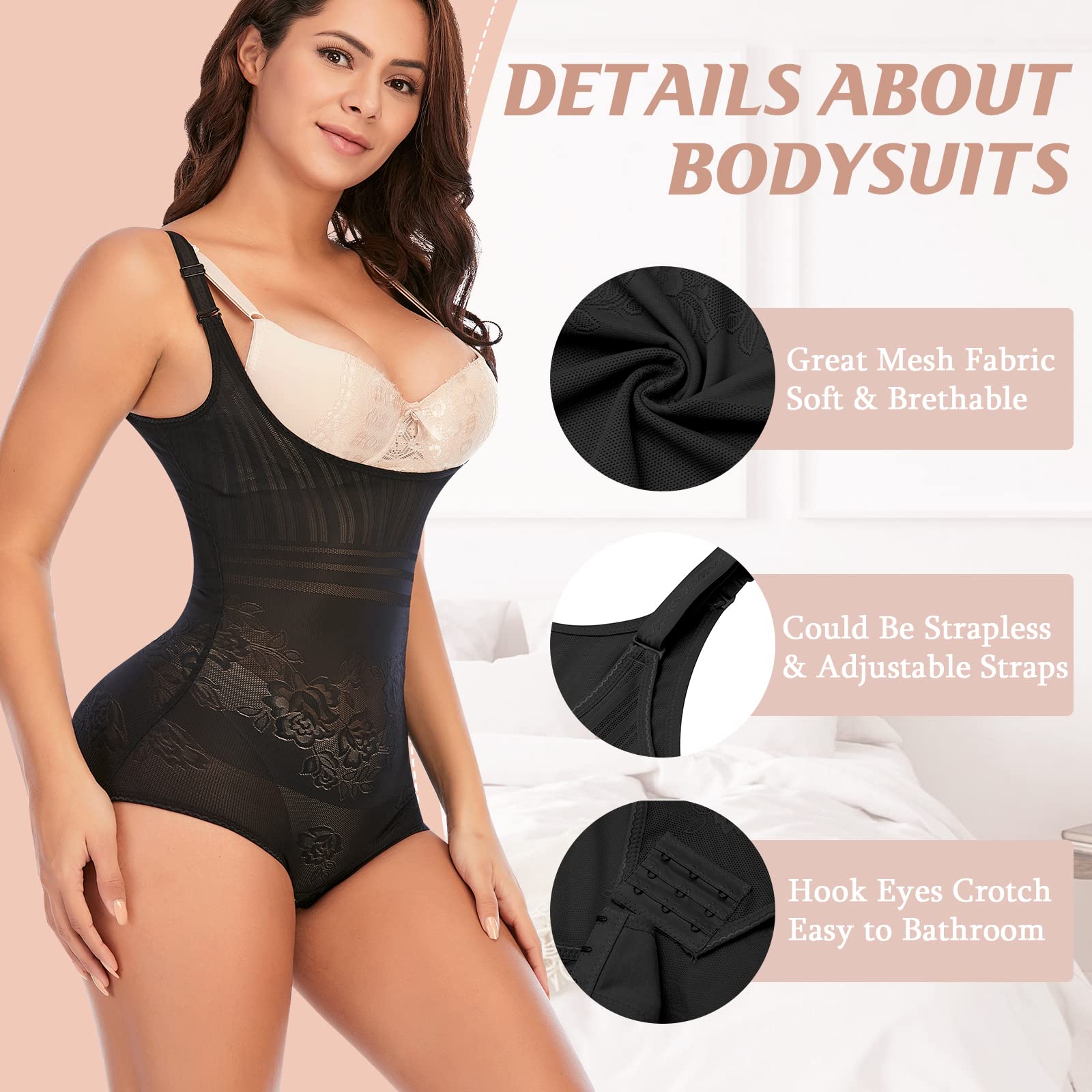 Best Shapewear Bodysuit for Women - Tummy Control Body Shaper Slimming Underwear - Perfect for Workout, Postpartum & Everyday Wear