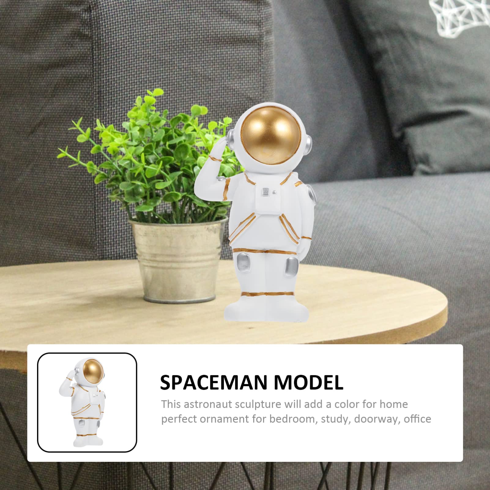 1pc Adorable Astronaut Ornament - Desktop Astronaut Model for Bedroom, Party & Office Decor - Perfect for Space Themed Parties, Kids' Rooms & Sci-Fi Lovers