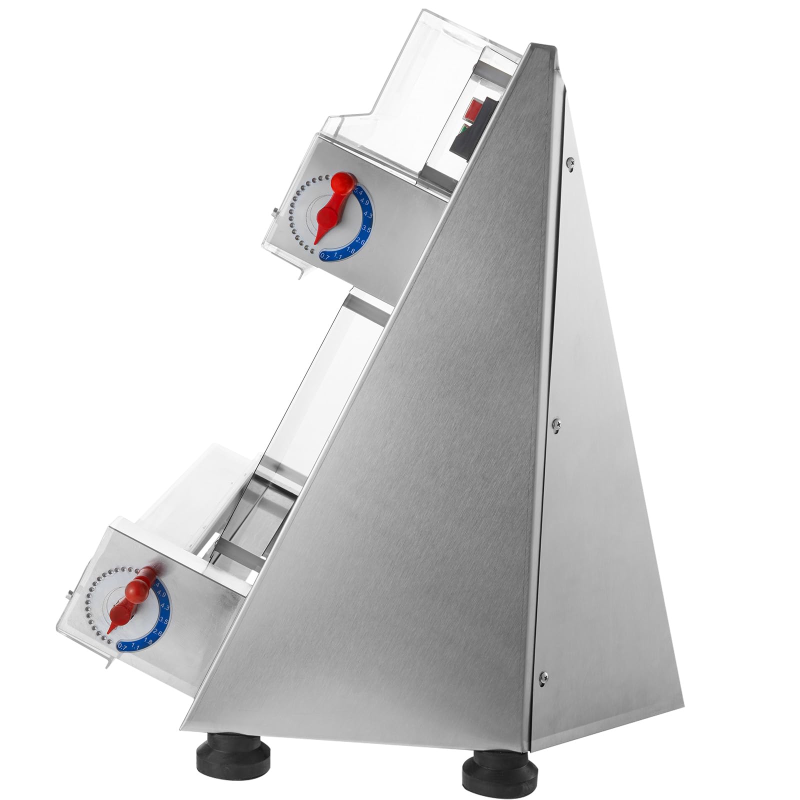 VEVOR Commercial Electric Pizza Dough Roller Sheeter Machine - 390W Stainless Steel Automatic Dough Press (3-15 Inch Adjustable Thickness, 260 Pizzas/Hour) - Perfect for Pizzerias, Bakeries & Italian Restaurants