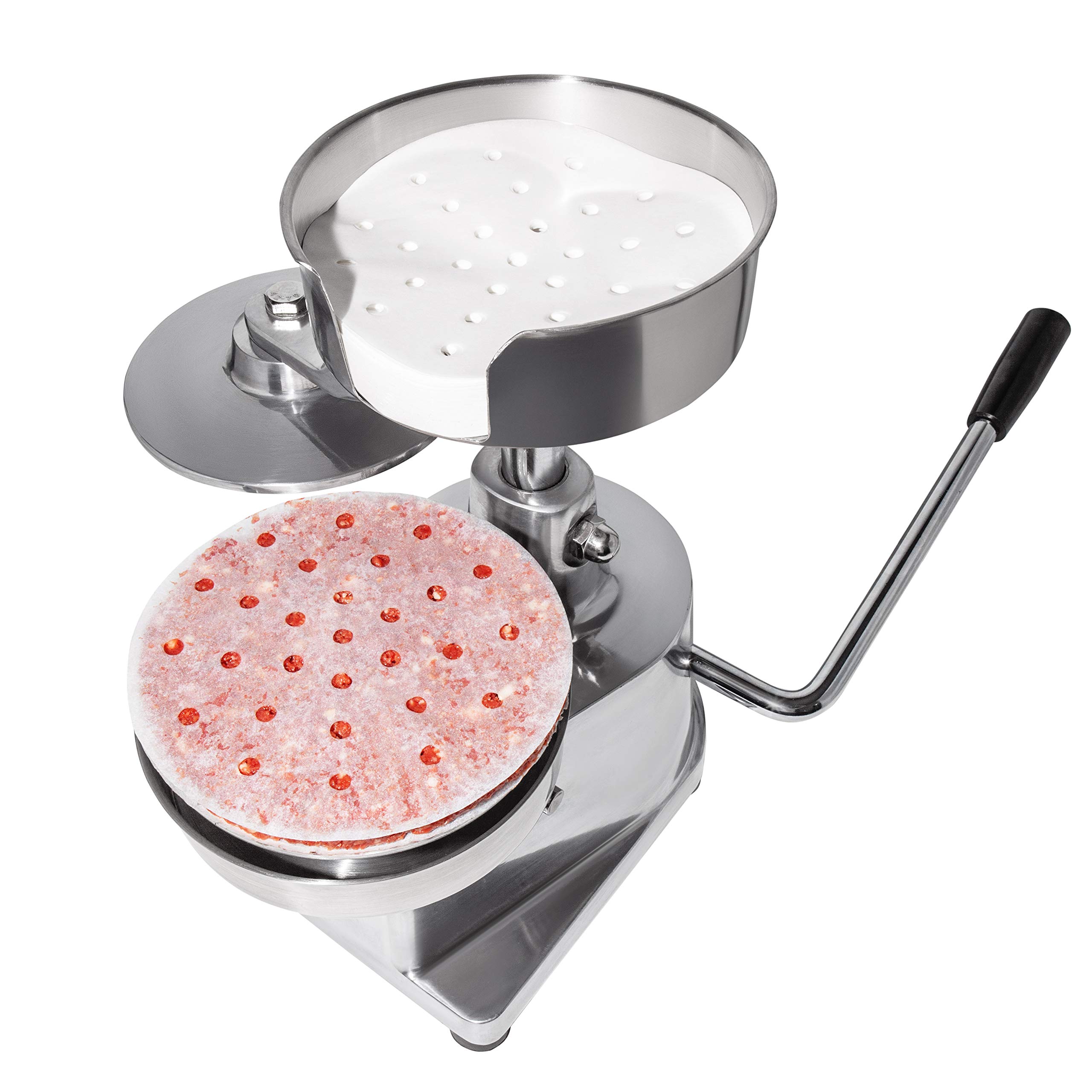 ALDKitchen Hamburger Patty Press - Heavy Duty Stainless Steel Burger Maker with 500 Free Parchment Papers | Perfect for BBQ, Cookouts & Home Kitchen Use