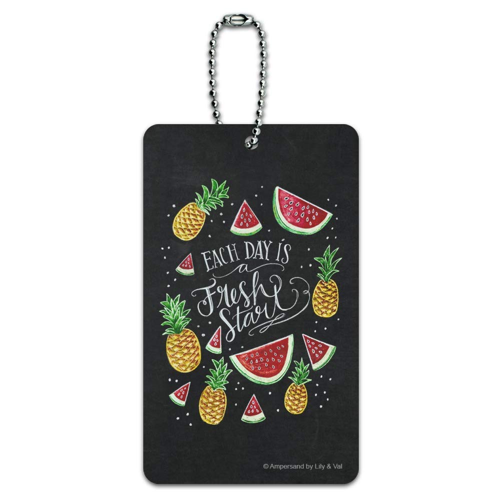 Fresh Start Fruit Luggage Tag - Durable Suitcase ID Card for Carry-On Bags | Perfect for Travel, Vacation & Airport Identification