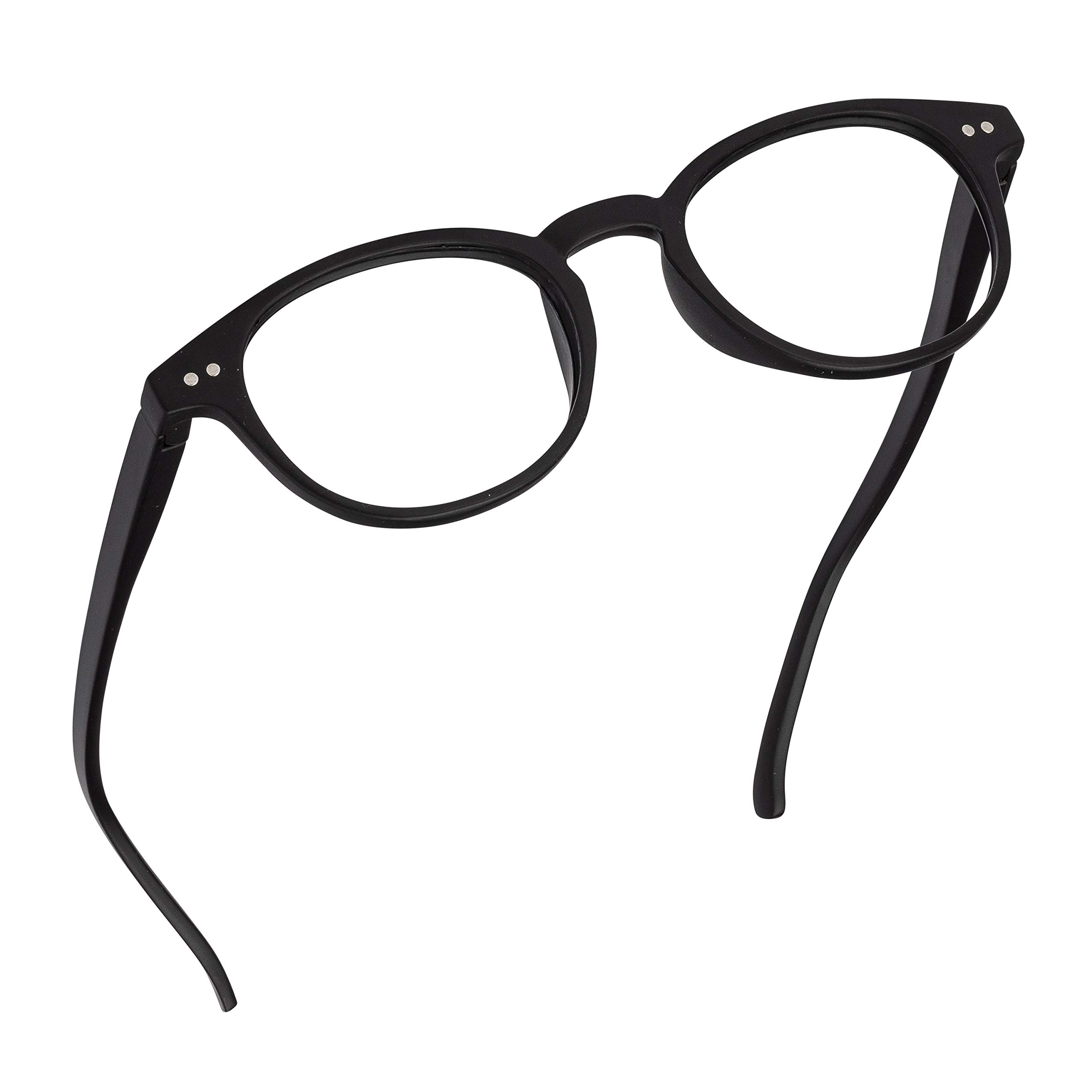 Readerest Round Blue Light Blocking Reading Glasses - 1.50 Magnification Computer Glasses for Men & Women | Anti Glare, Anti Eyestrain, UV Protection | Perfect for Office Work, Gaming & Screen Time