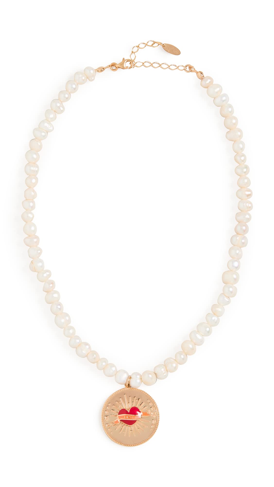 Maison Irem Women's Cultured Pearl Tattooed Love Necklace - Elegant Jewelry Gift for Her, Anniversary, Valentine's Day, Birthday | Dainty Pearl Pendant for Everyday Wear & Special Occasions