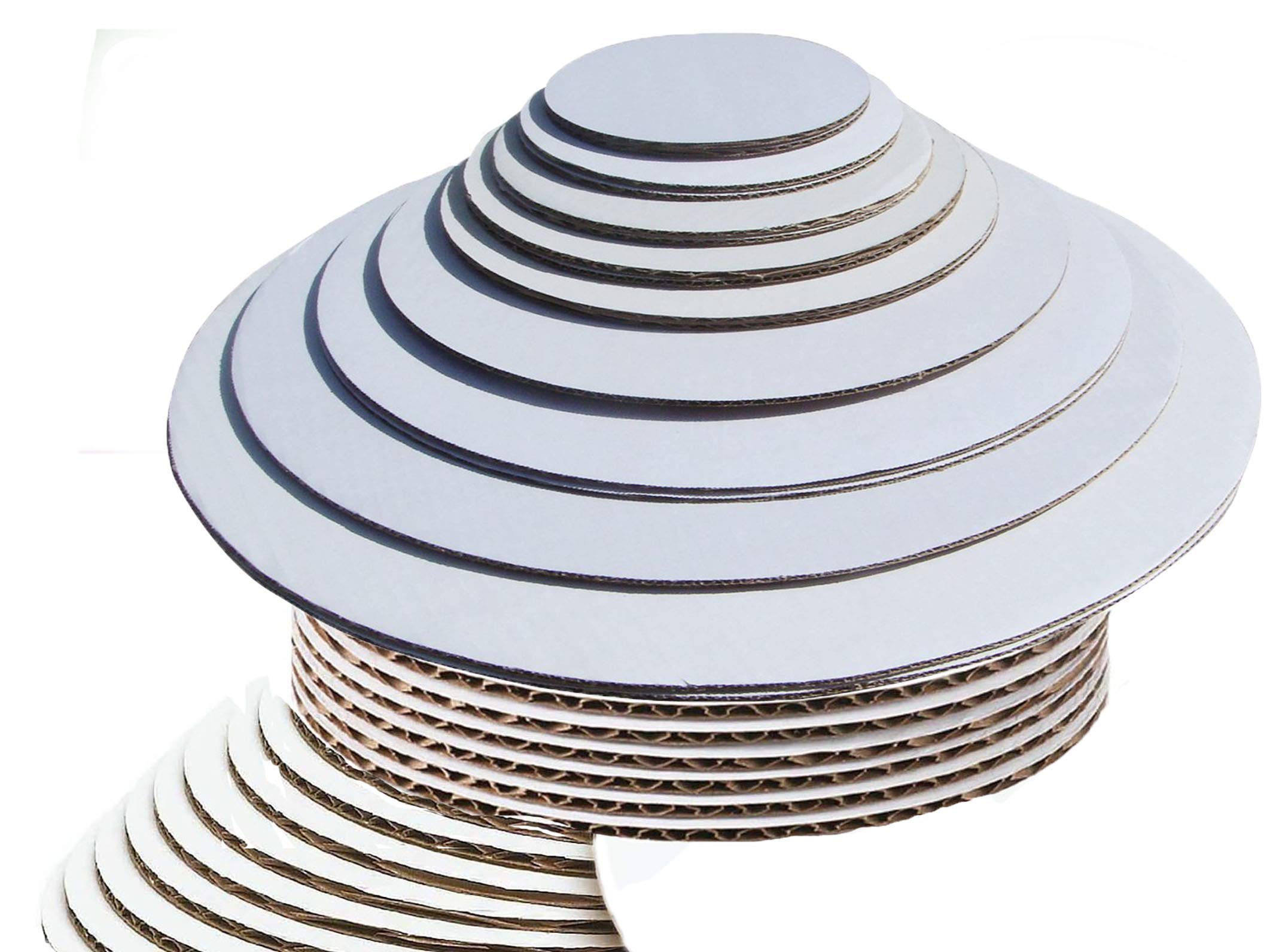 Premium White Cardboard Cake Circles - Heavy Duty Round Cake Boards Set (6
