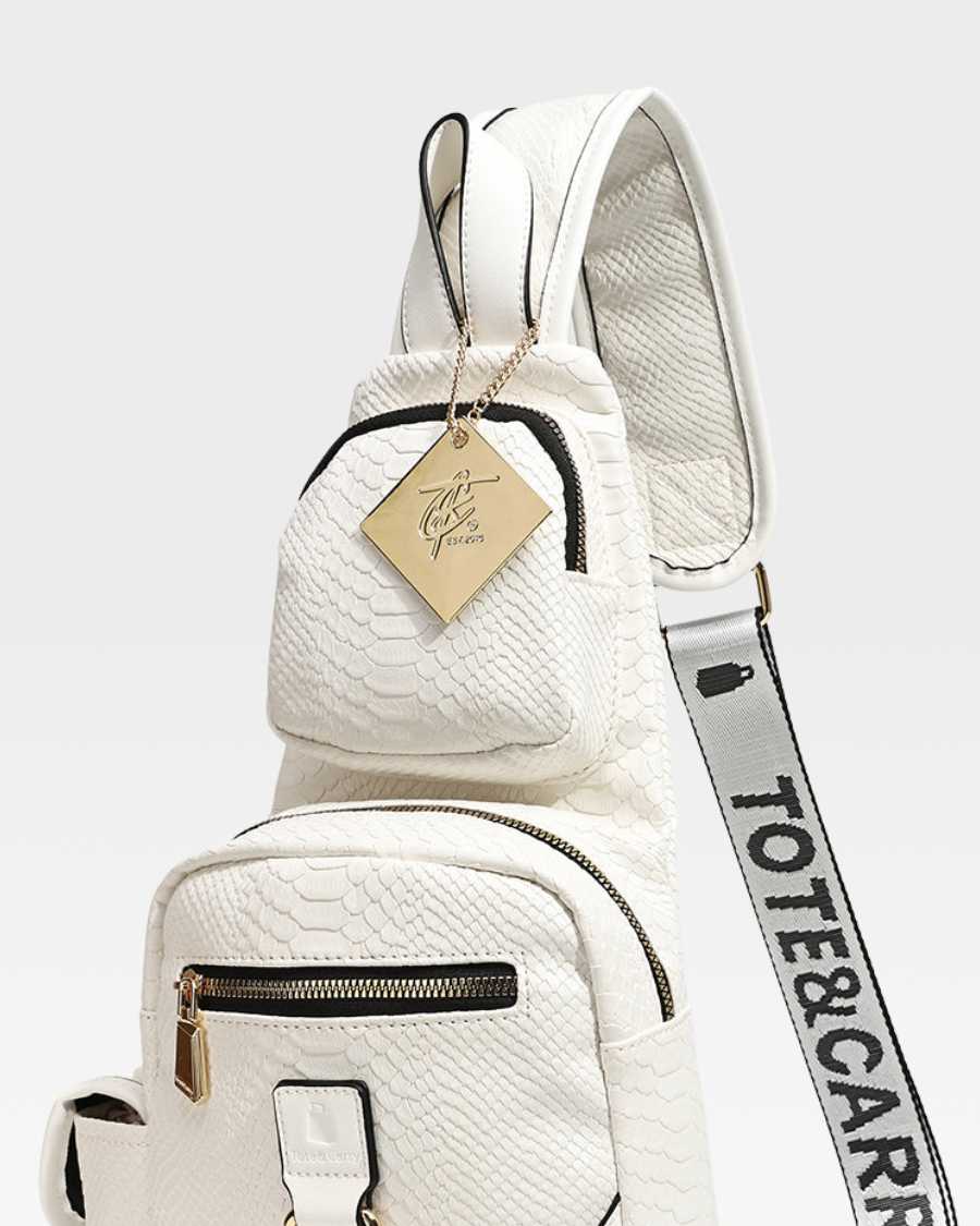 Apollo 1 White Tear Drop Crossbody Bag for Women - Fashionable Small Shoulder Purse for Everyday Use, Travel & Shopping
