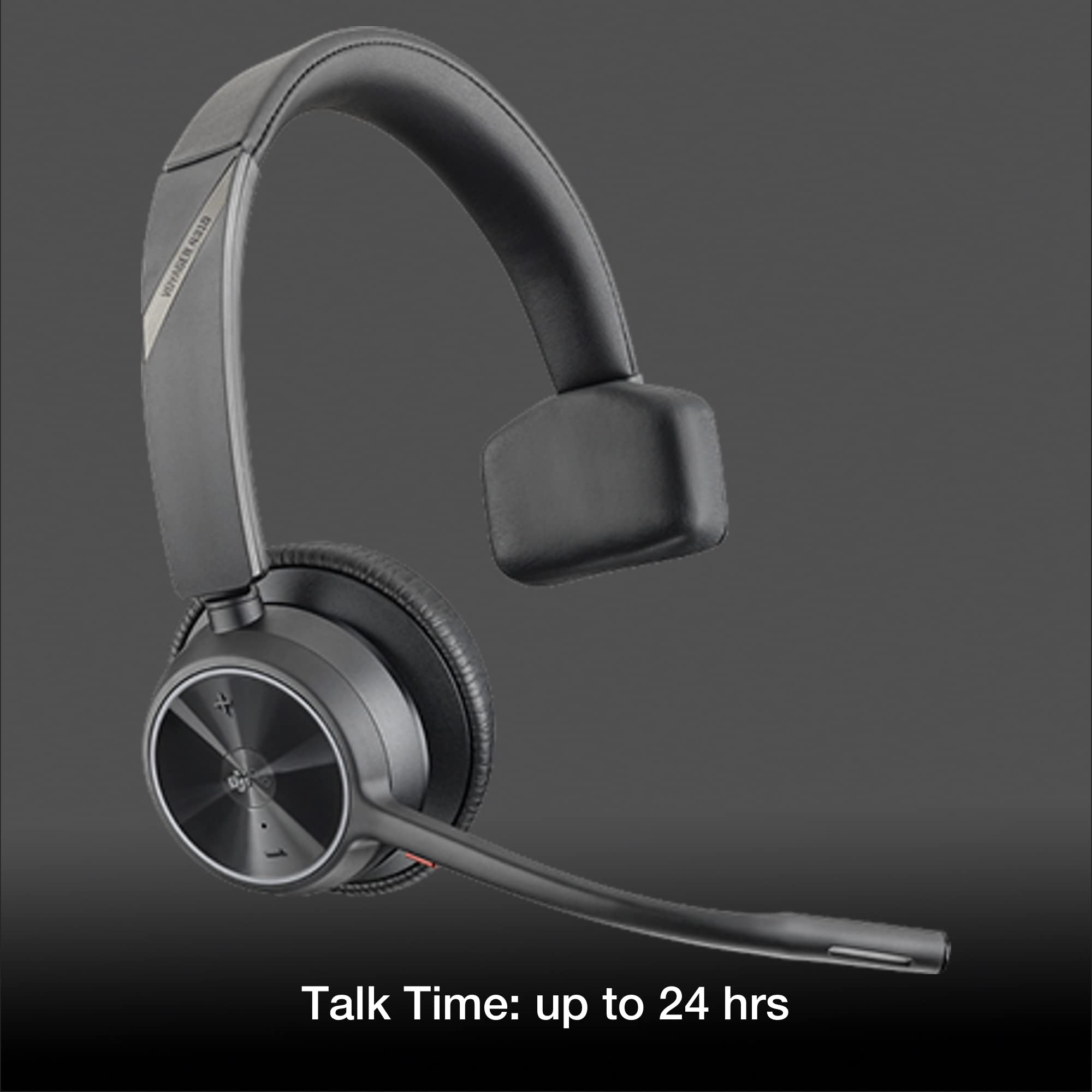 Poly Voyager 4310 UC Wireless Bluetooth Mono Headset with USB-A Adapter - Compatible with Teams, Zoom, RingCentral, Vonage | PC/Mac & Deskphone Use | Includes Global Teck Microfiber Cleaning Cloth | Perfect for Remote Work, Call Centers & Office Communications