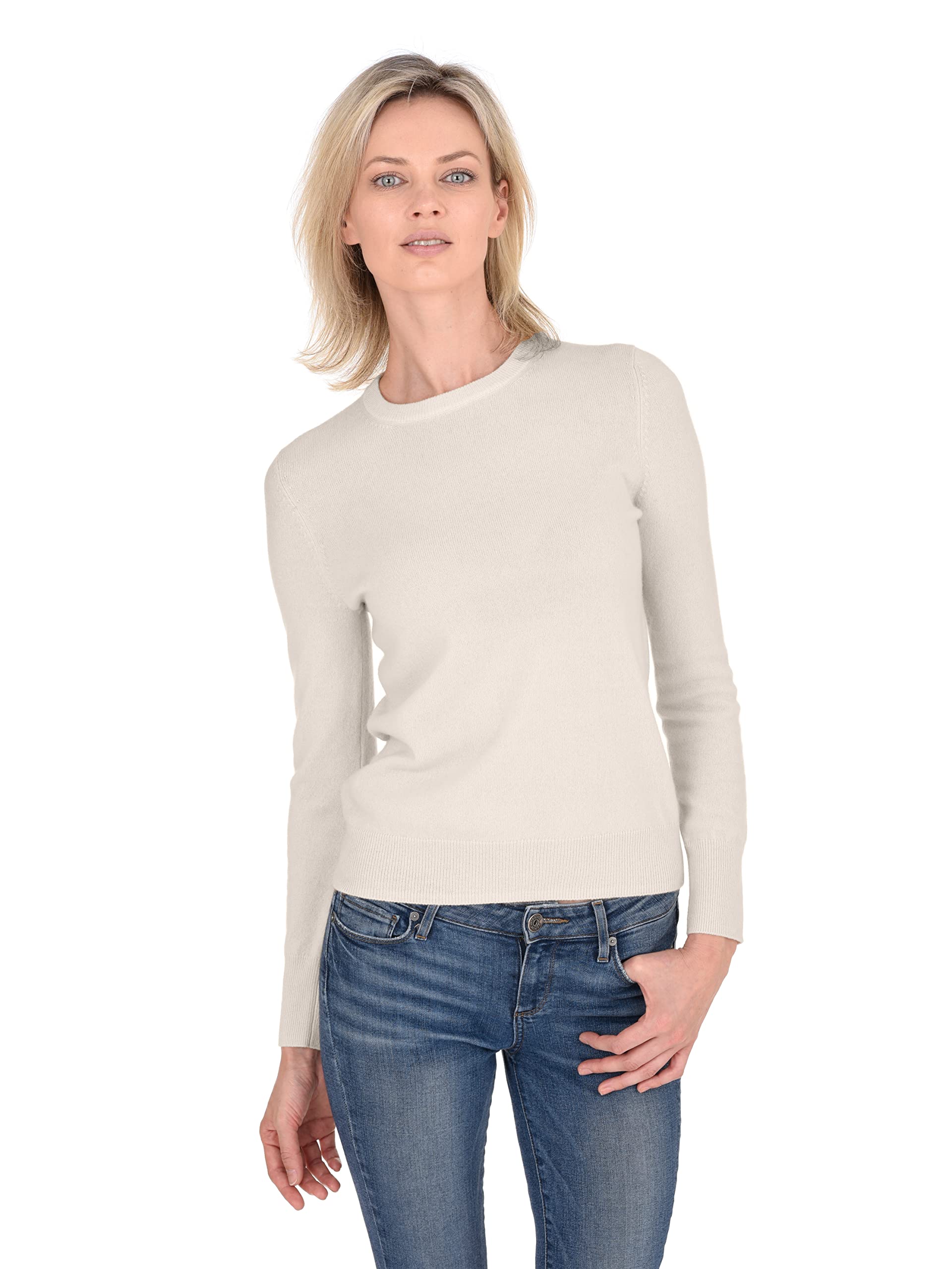 Luxury 100% Pure Cashmere Women's Sweater - Soft Crewneck Long Sleeve Pullover for Winter | Cozy Office Wear & Casual Outfits