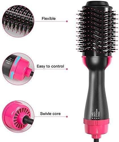 One Step Hot Air Brush Hair Dryer & Styler - Volumizing Blow Dry Brush for Smooth, Shiny Hair - Perfect for Home & Travel Use