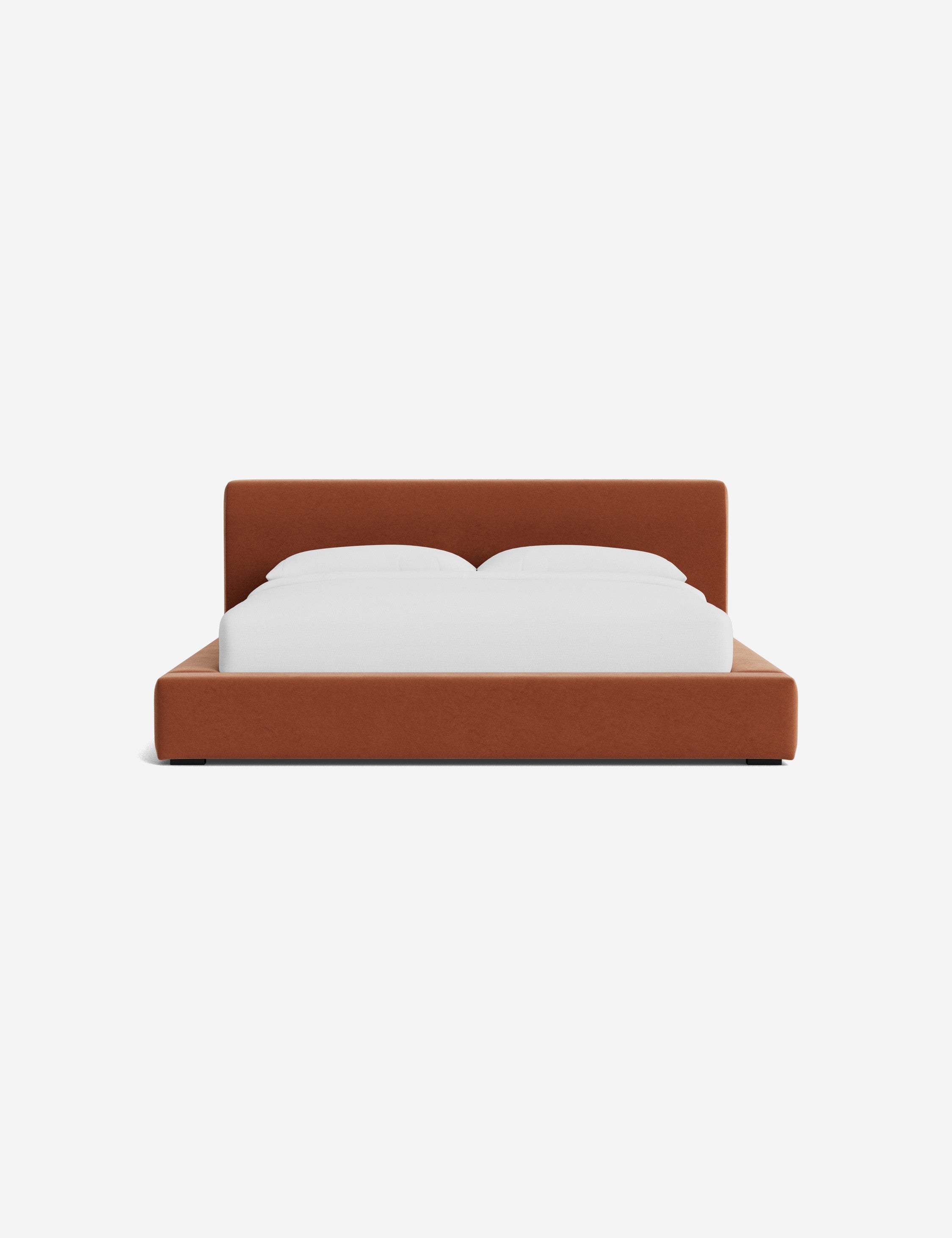 Clayton Platform Bed Frame - Queen Size, Modern Minimalist Wooden Bed with Sturdy Slat Support - Perfect for Bedroom, Guest Room, or Studio Apartment