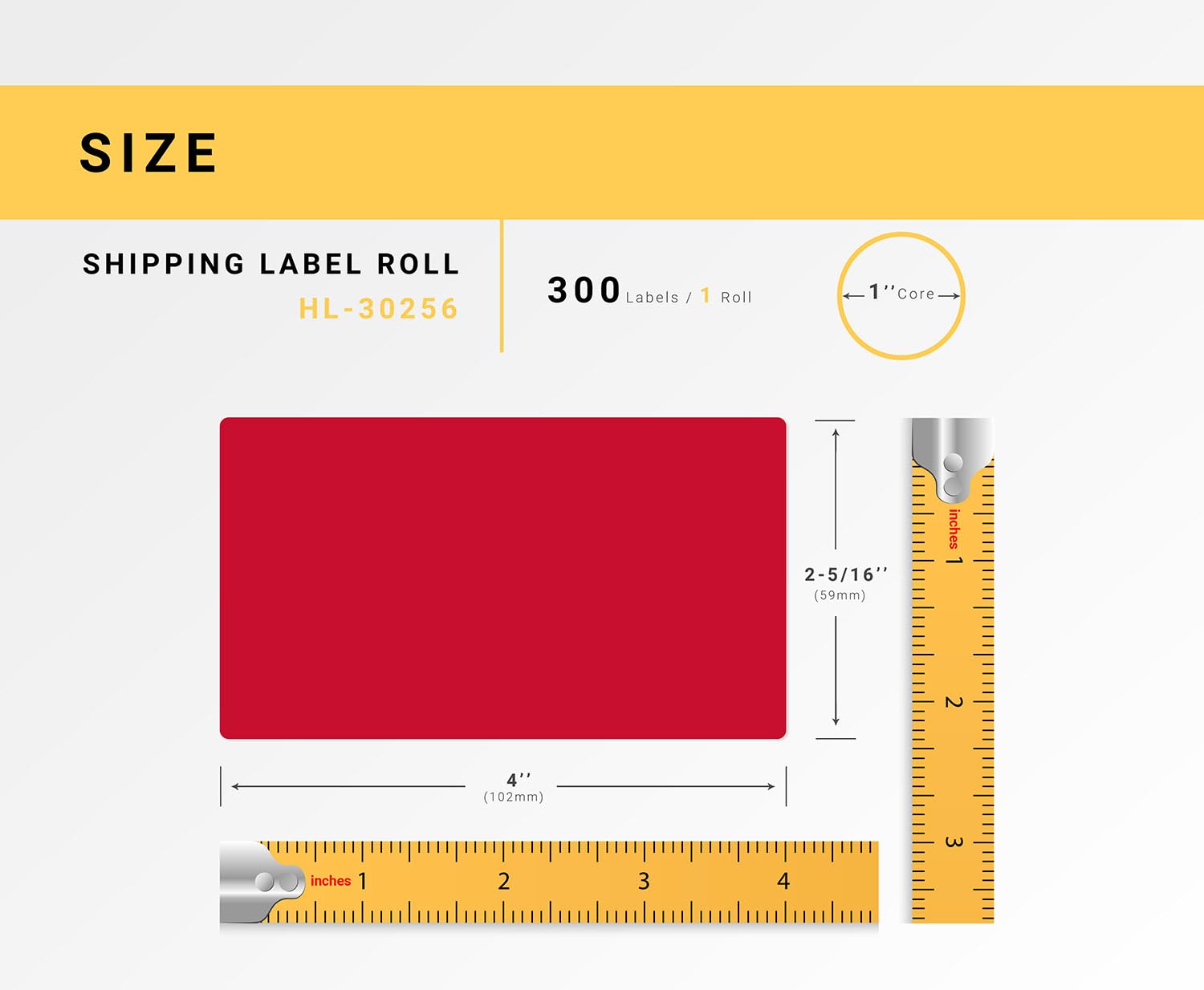 HOUSELABELS Compatible DYMO 30256 RED Shipping Labels (2-5/16