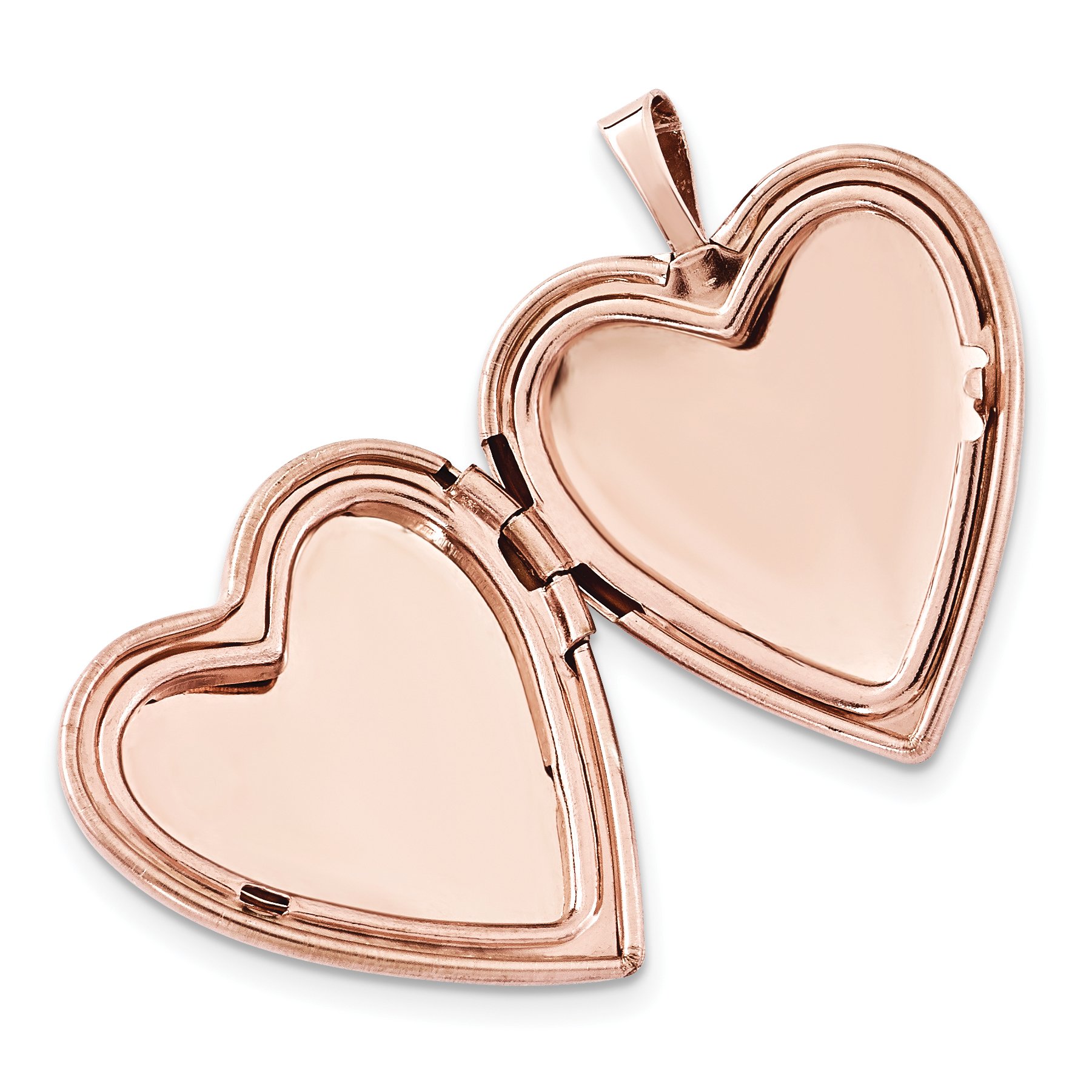 Sterling Silver Rose 20mm Polished Swirl Heart Locket Necklace - Elegant Jewelry Gift for Women, Perfect for Valentine's Day, Anniversary & Romantic Occasions
