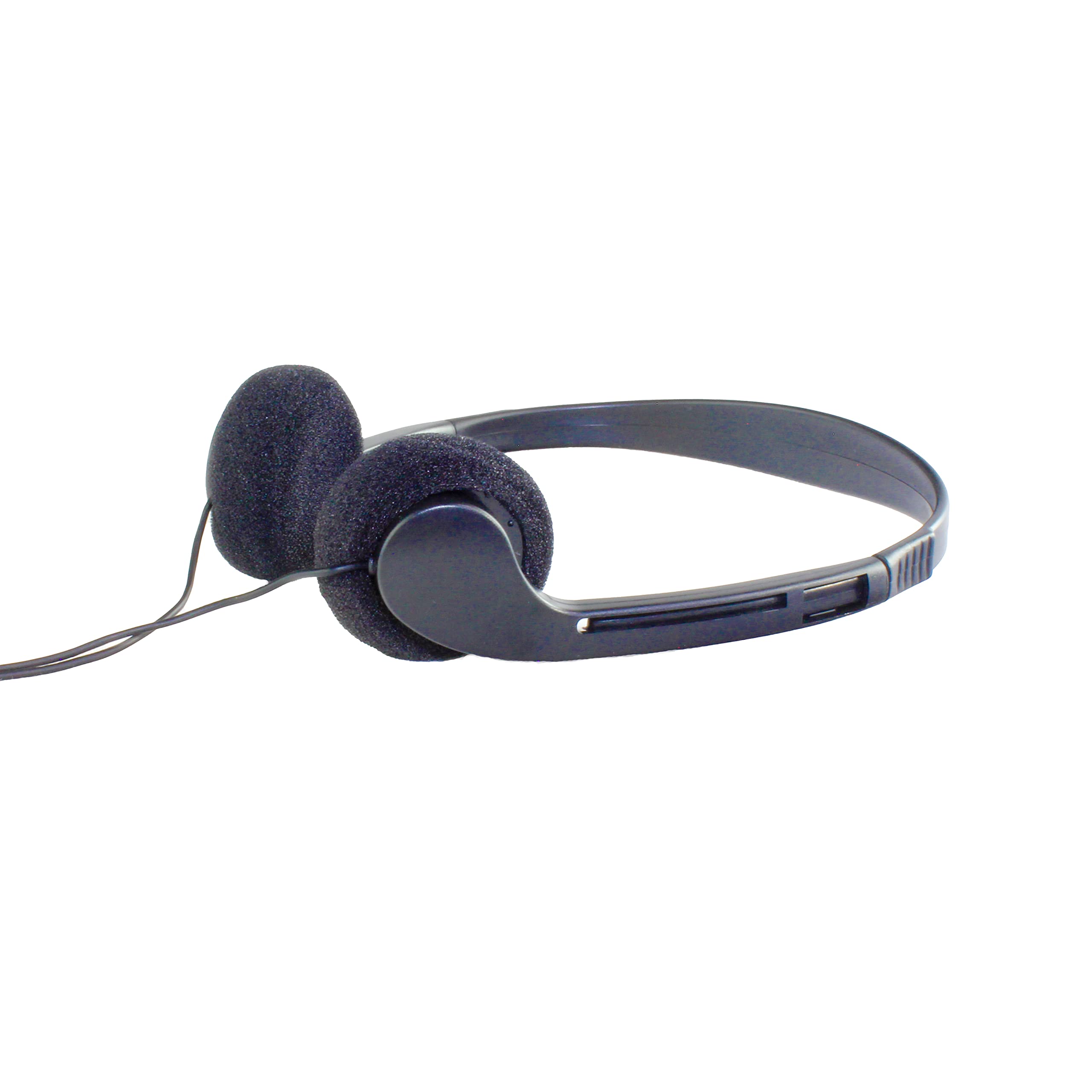 50 Pack SN09 Disposable Stereo Classroom Headphones - Bulk Stereo Headphones for Students, Schools & Libraries (Black) - Perfect for Classroom Learning, Computer Labs & Testing Centers